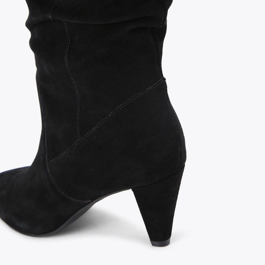 SHOREDITCH OTK SLOUCH Black Suede Knee Boot by KURT GEIGER LONDON