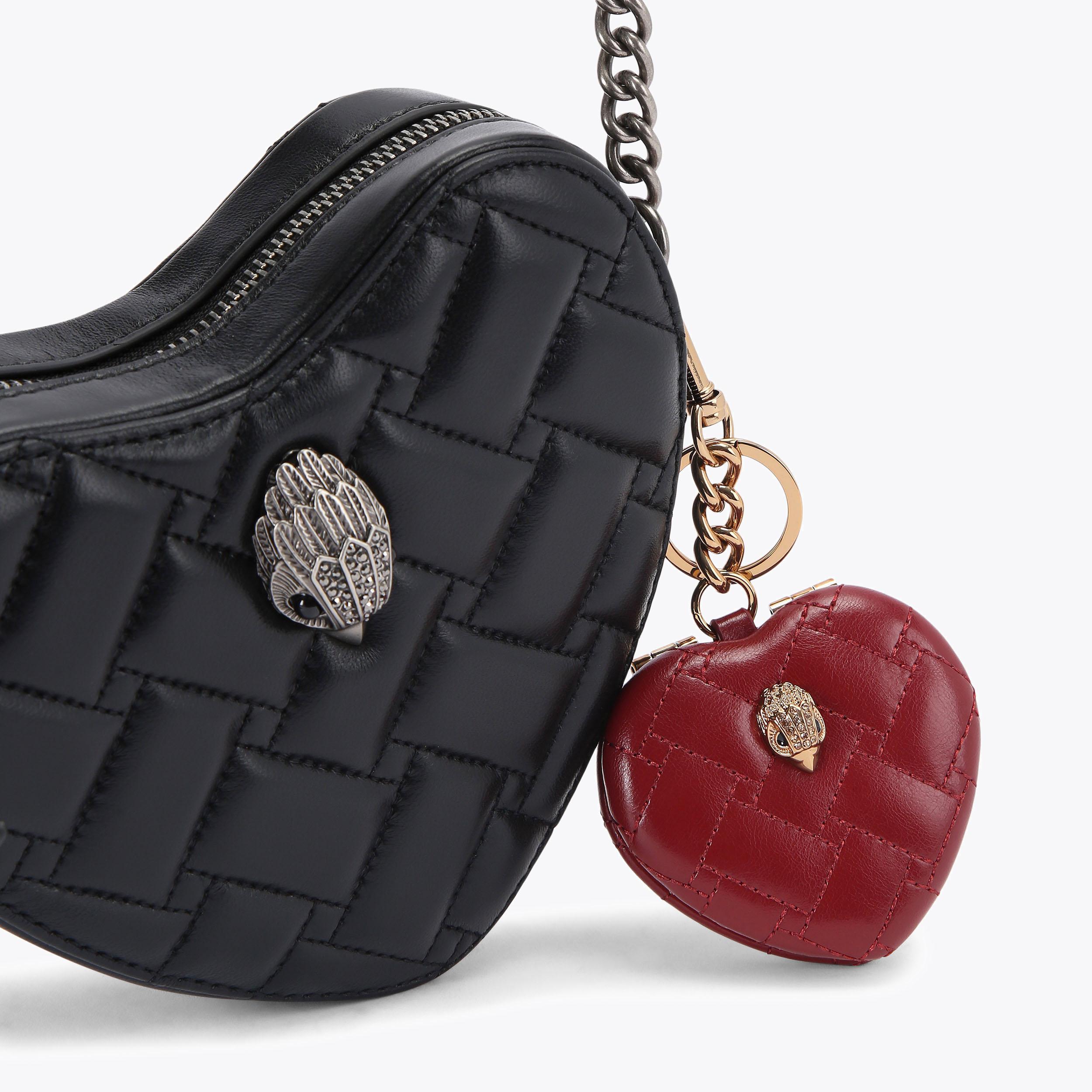 KENSINGTON HEART MIRROR Red Leather Alternative Mirror