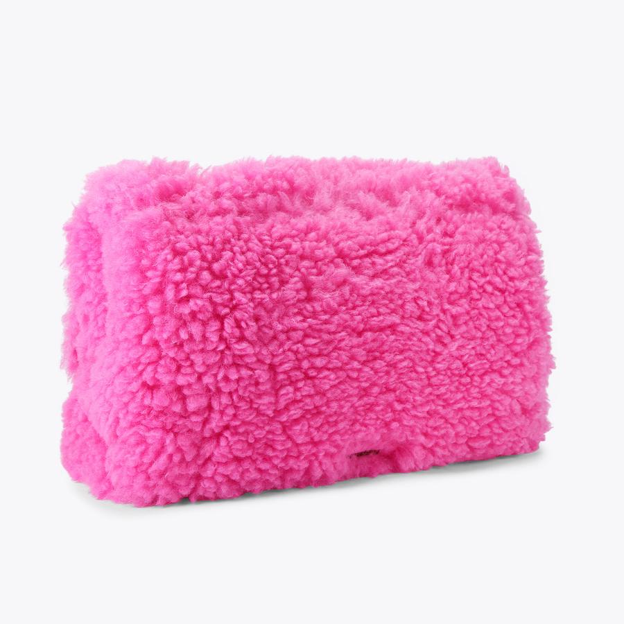 MACRO KENSINGTON F FUR Pink Fluffy Extra Large Bag by KURT GEIGER