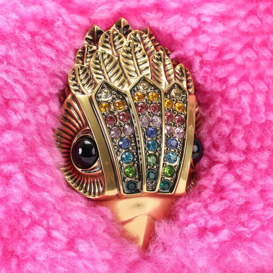 MACRO KENSINGTON F FUR Pink Fluffy Extra Large Bag by KURT GEIGER