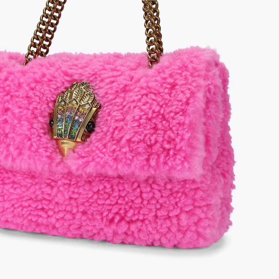 MACRO KENSINGTON F FUR Pink Fluffy Extra Large Bag by KURT GEIGER