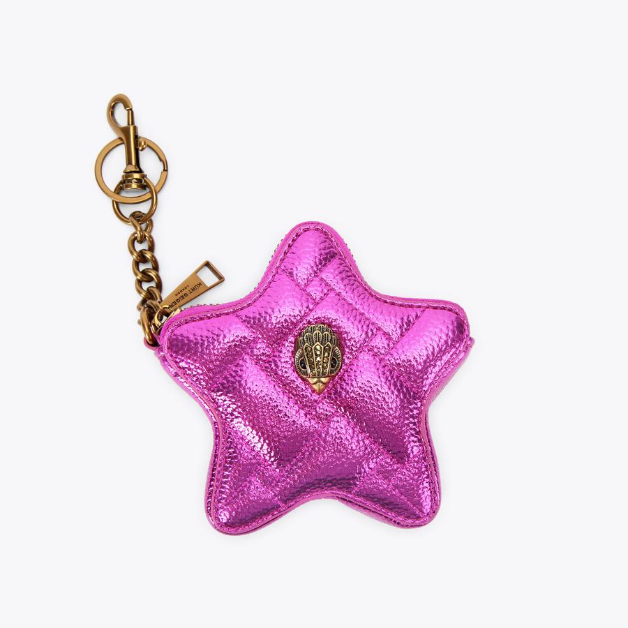 KENSINGTON STAR CHARM Metallic Fuchsia Star Bag Charm by KURT