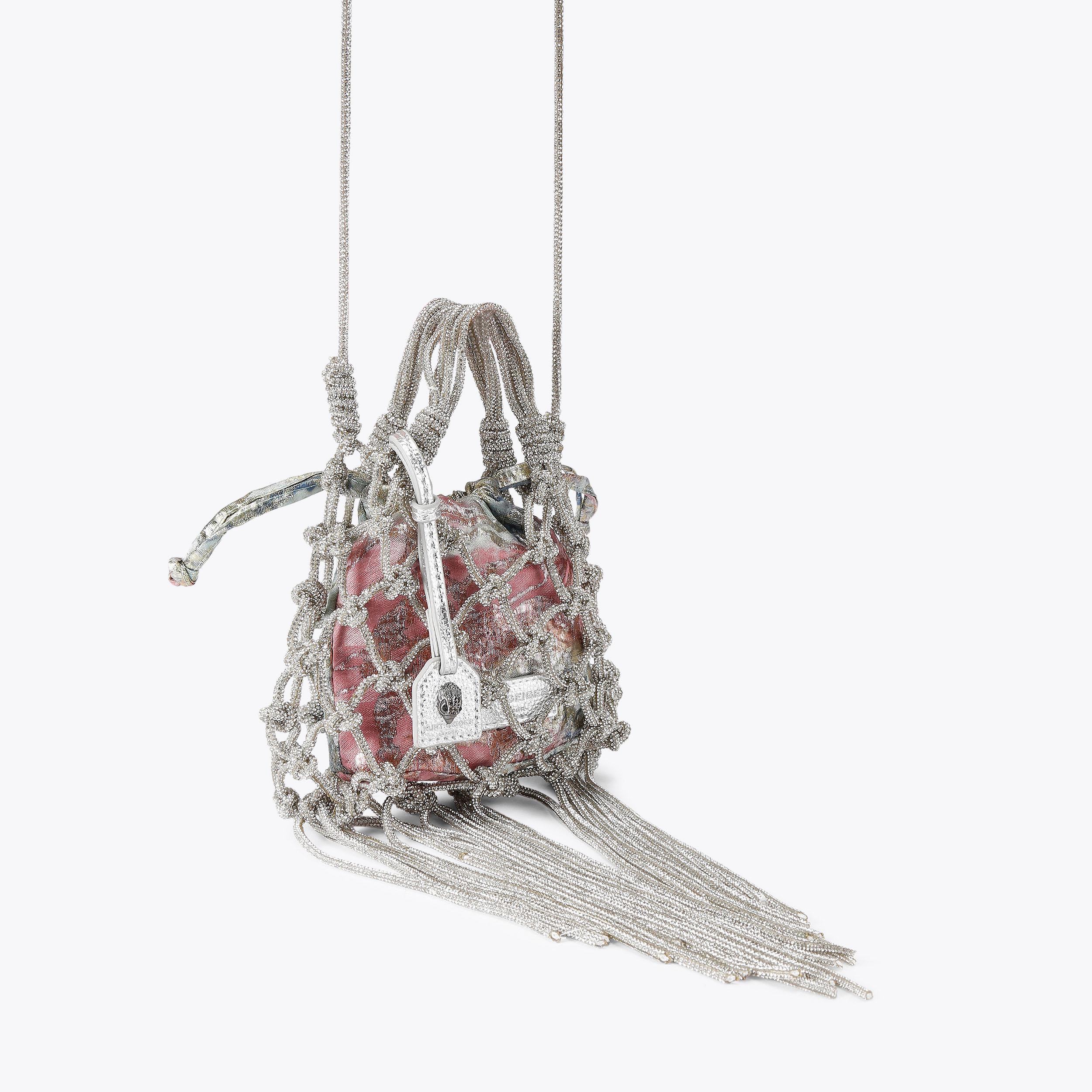 No.33マクラメෆハートෆバッグhangingෆෆ MINI MACRAME CRYSTAL BAG Crystal Macrame Cross Body Bag by KURT