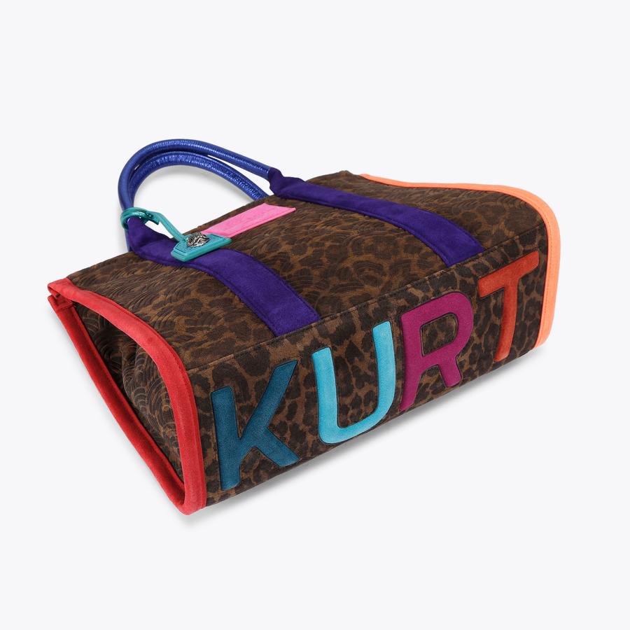 SOUTHBANK TOTE Leopard Suede Tote Bag by KURT GEIGER LONDON