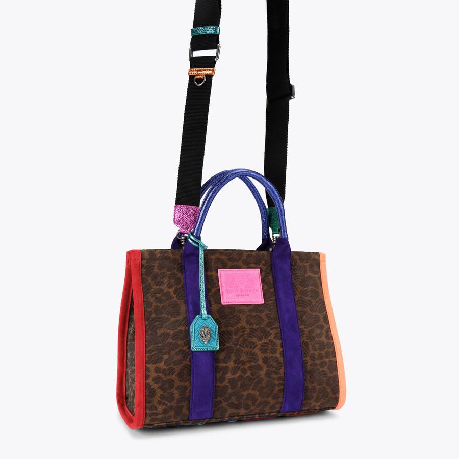 SOUTHBANK TOTE Leopard Suede Tote Bag by KURT GEIGER LONDON