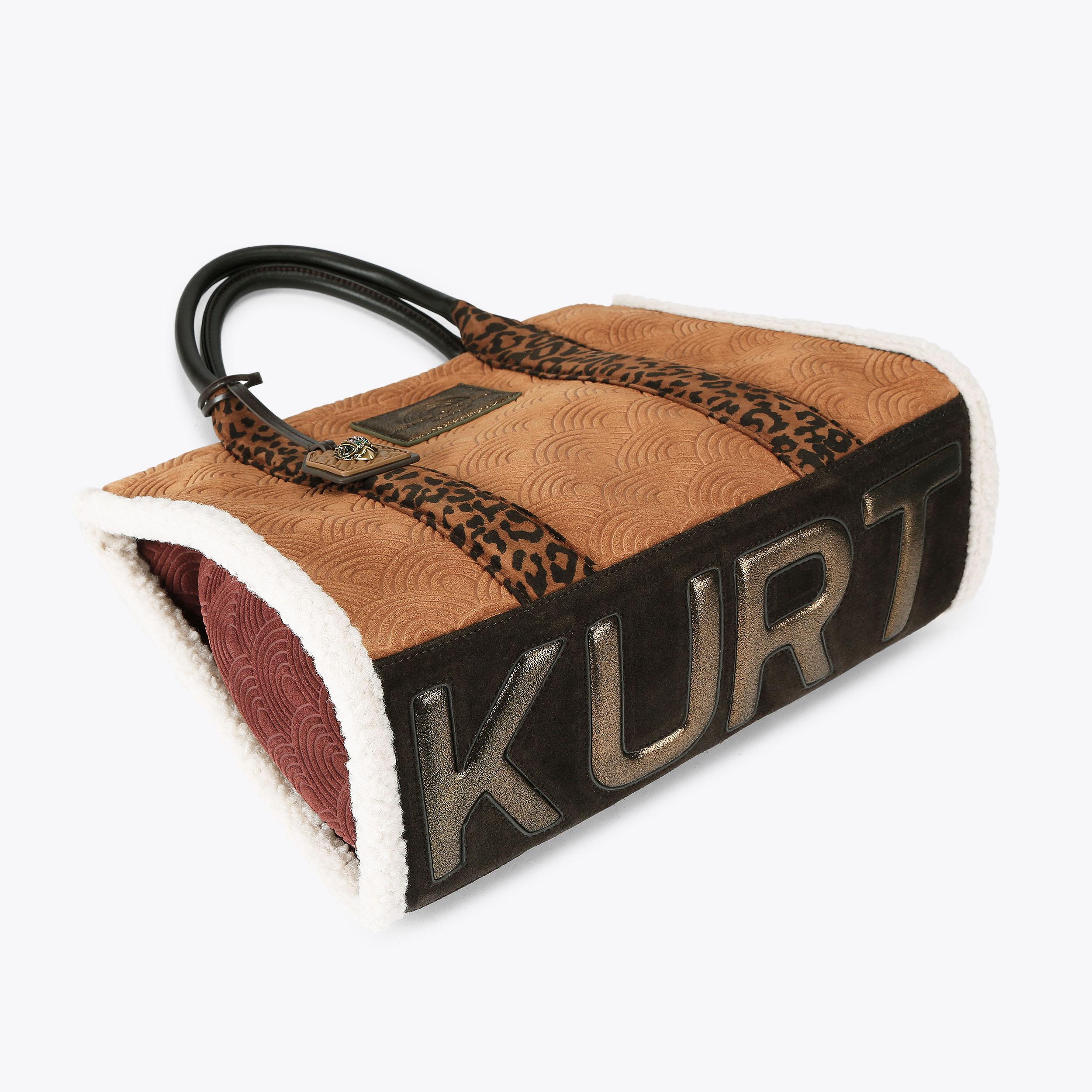 SOUTHBANK TOTE Brown Suede Tote Bag by KURT GEIGER LONDON