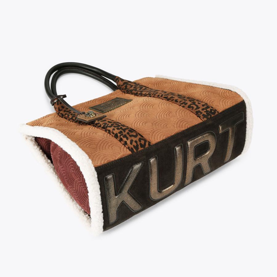 【Kooky Zoo】 tote bag Medium SOUTHBANK TOTE Brown Suede Tote Bag by KURT GEIGER LONDON