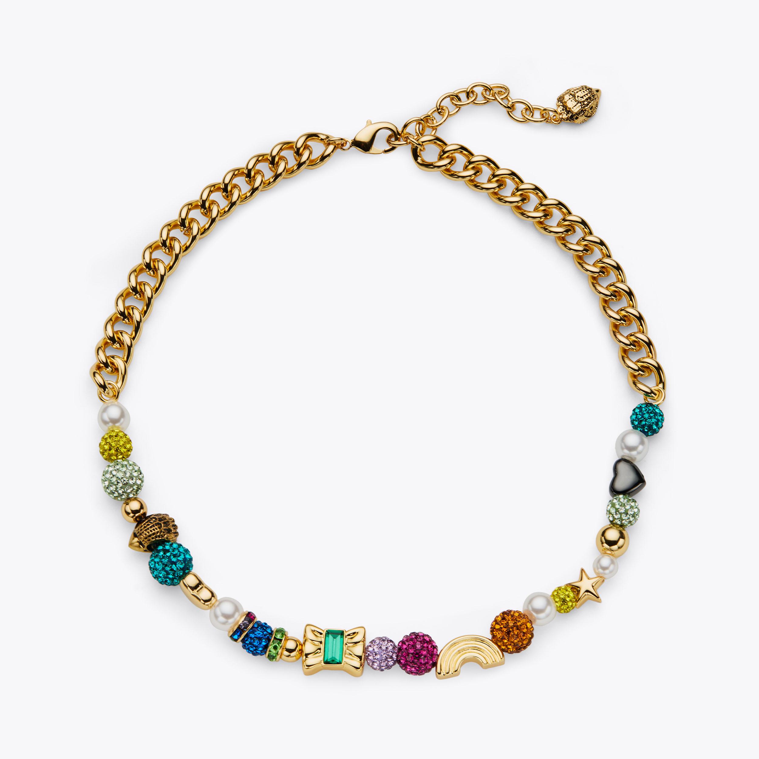 ARTIST’S JEWELLERY Geraldine Colorful Crystal Cross Silver Necklace – Vintage Jewelry