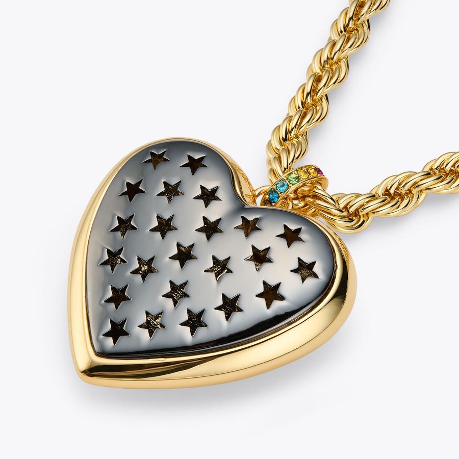 XL HEART NECKLACE Gold Heart Chain Necklace by KURT GEIGER LONDON