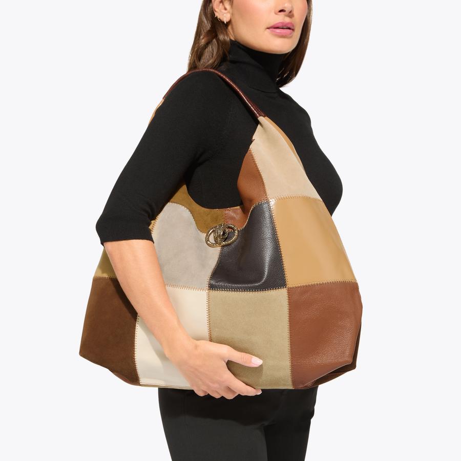 CHELSEA LG SLOUCH HOBO Patchwork Leather Suede Chelsea Bag by Kurt