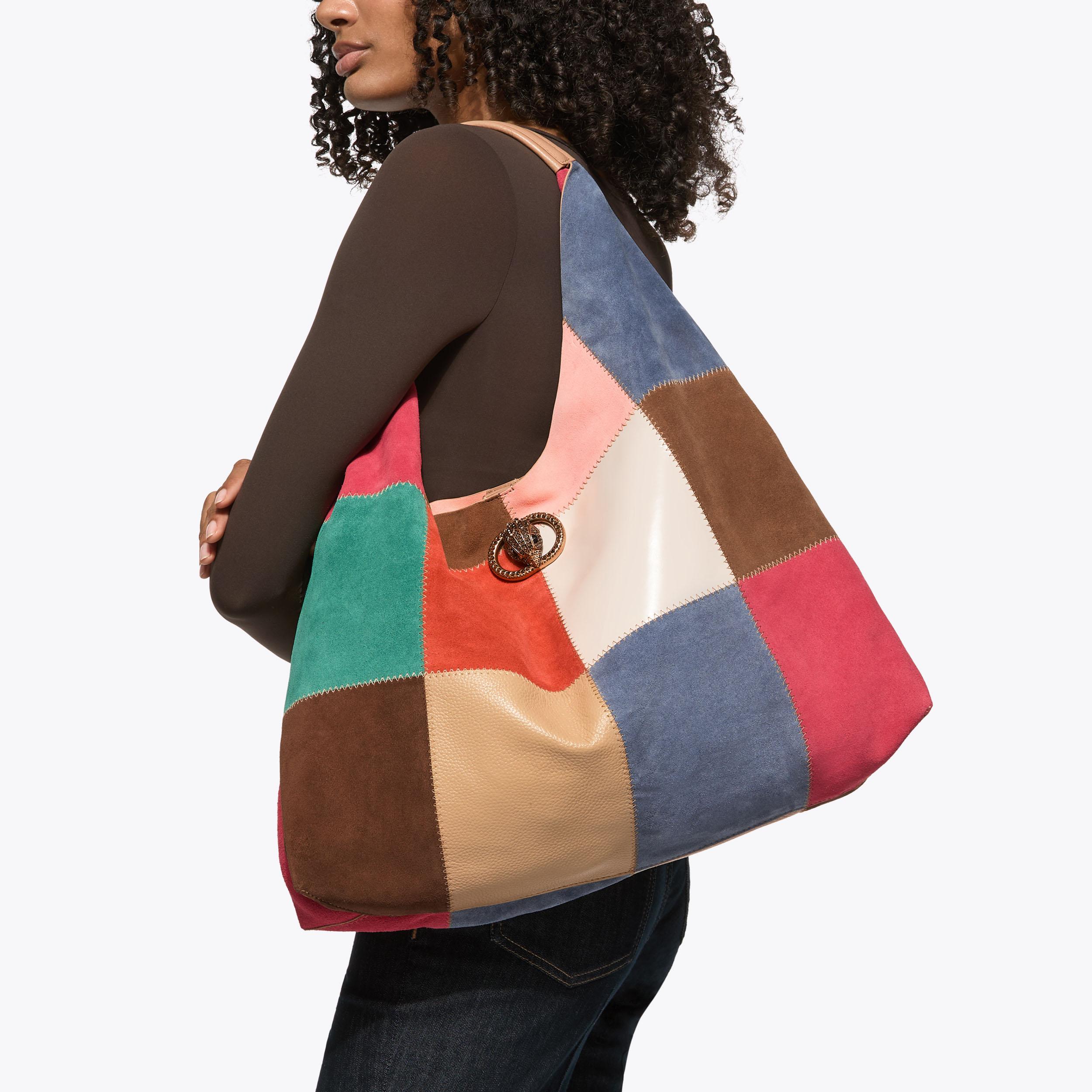 CHELSEA LG SLOUCH HOBO Patchwork Hobo Bag by Kurt Geiger London