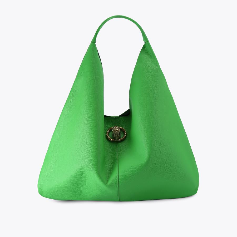 CHELSEA LG SLOUCH HOBO Green Suede Slouch Hobo Bag by Kurt Geiger