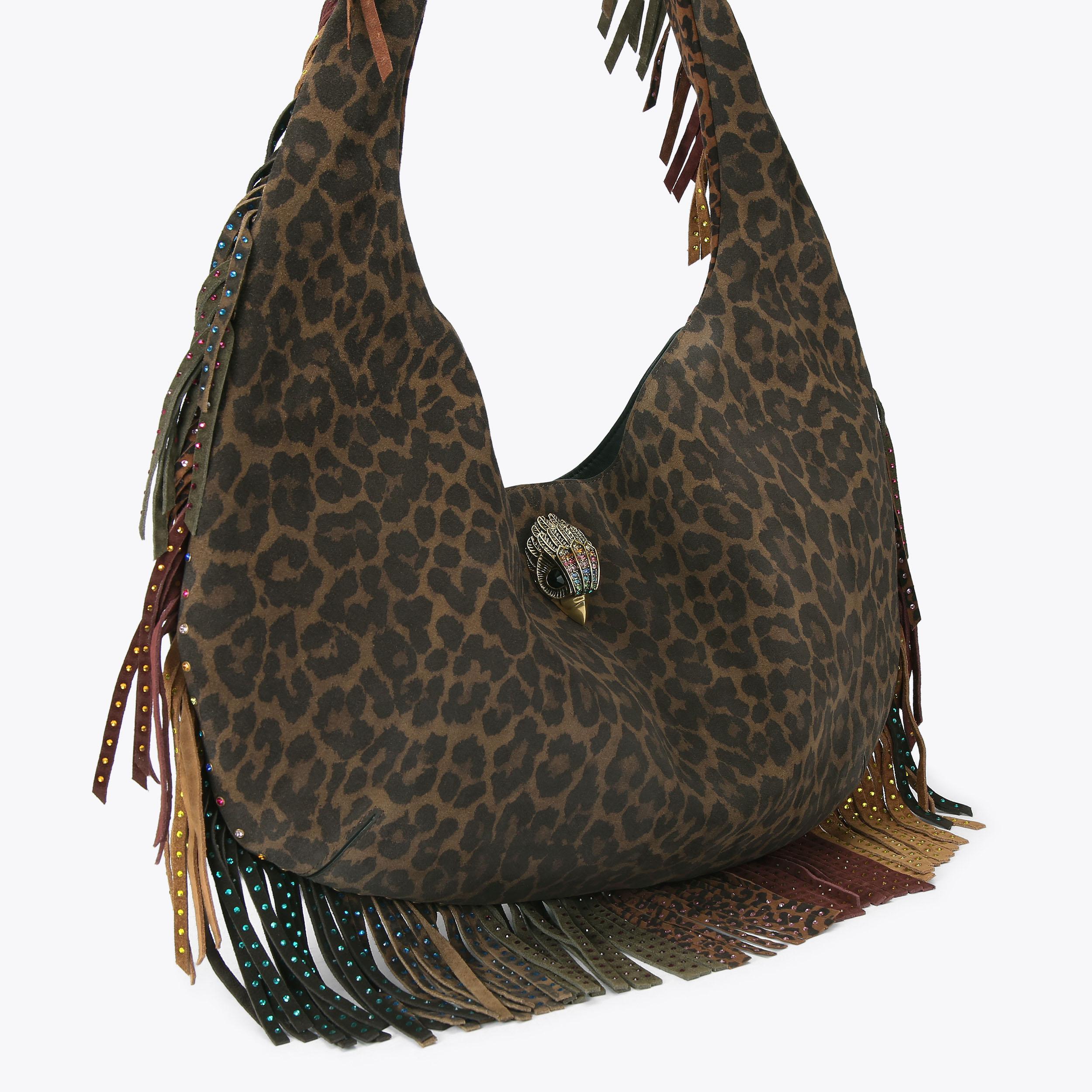 SHOREDITCH LG HOBO FRINGE Fringe Suede Shoulder Bag by KURT GEIGER