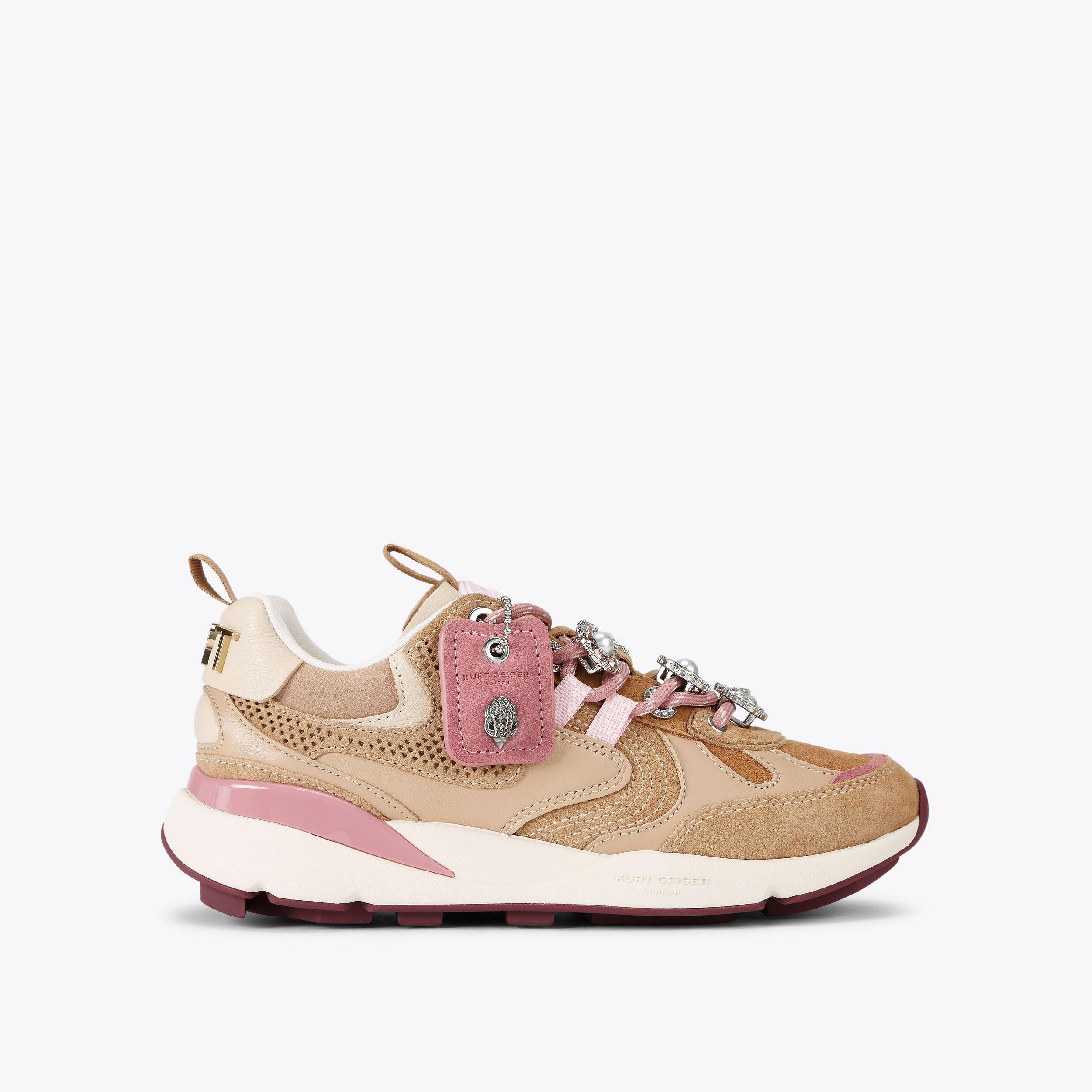 WAVES KEITH CANISIUS SHOEGAZER シューゲイザー KURT RUNNER Camel Suede Lace Up Sneaker by Kurt Geiger London