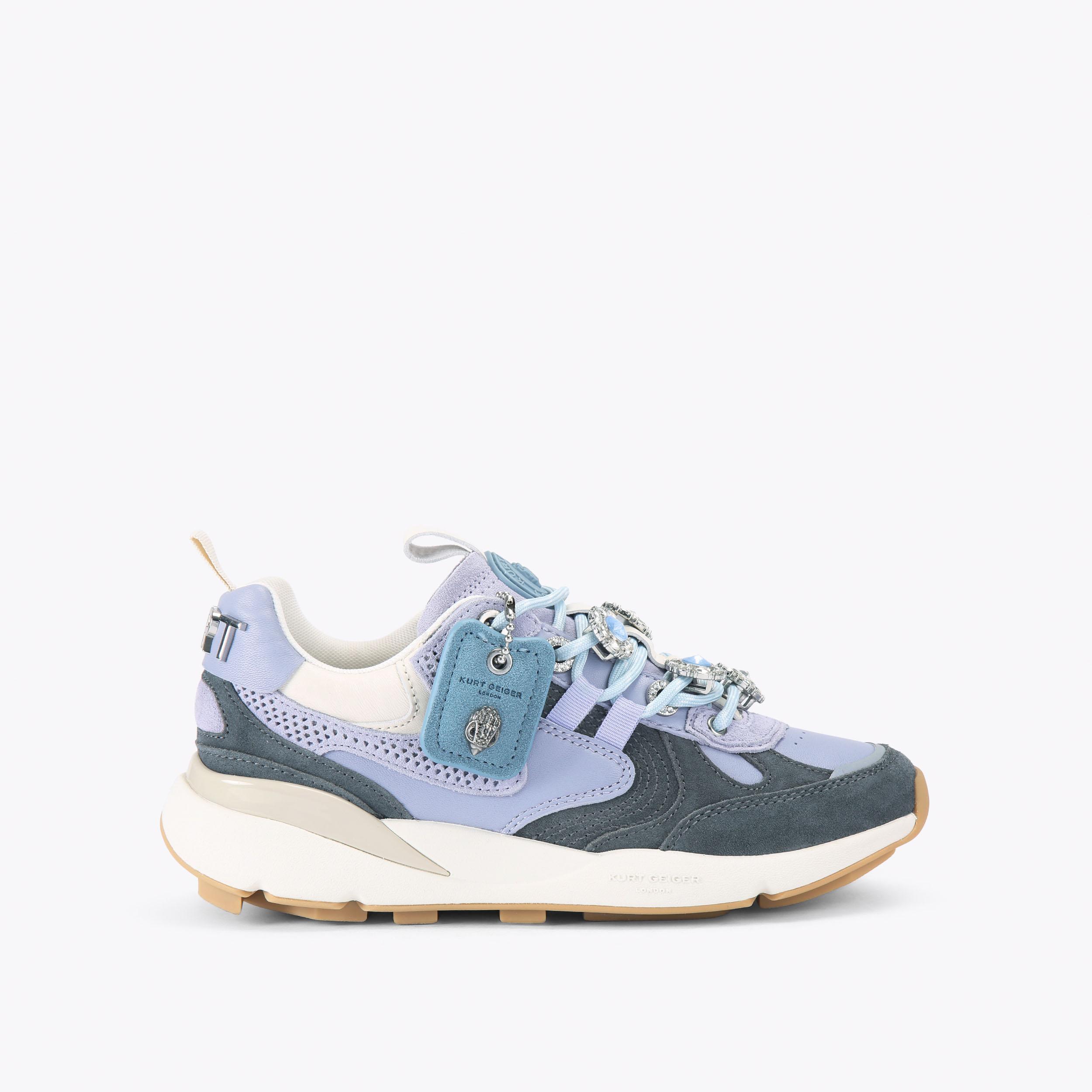 KURT RUNNER Pale Blue Lace Up Sneaker by Kurt Geiger London