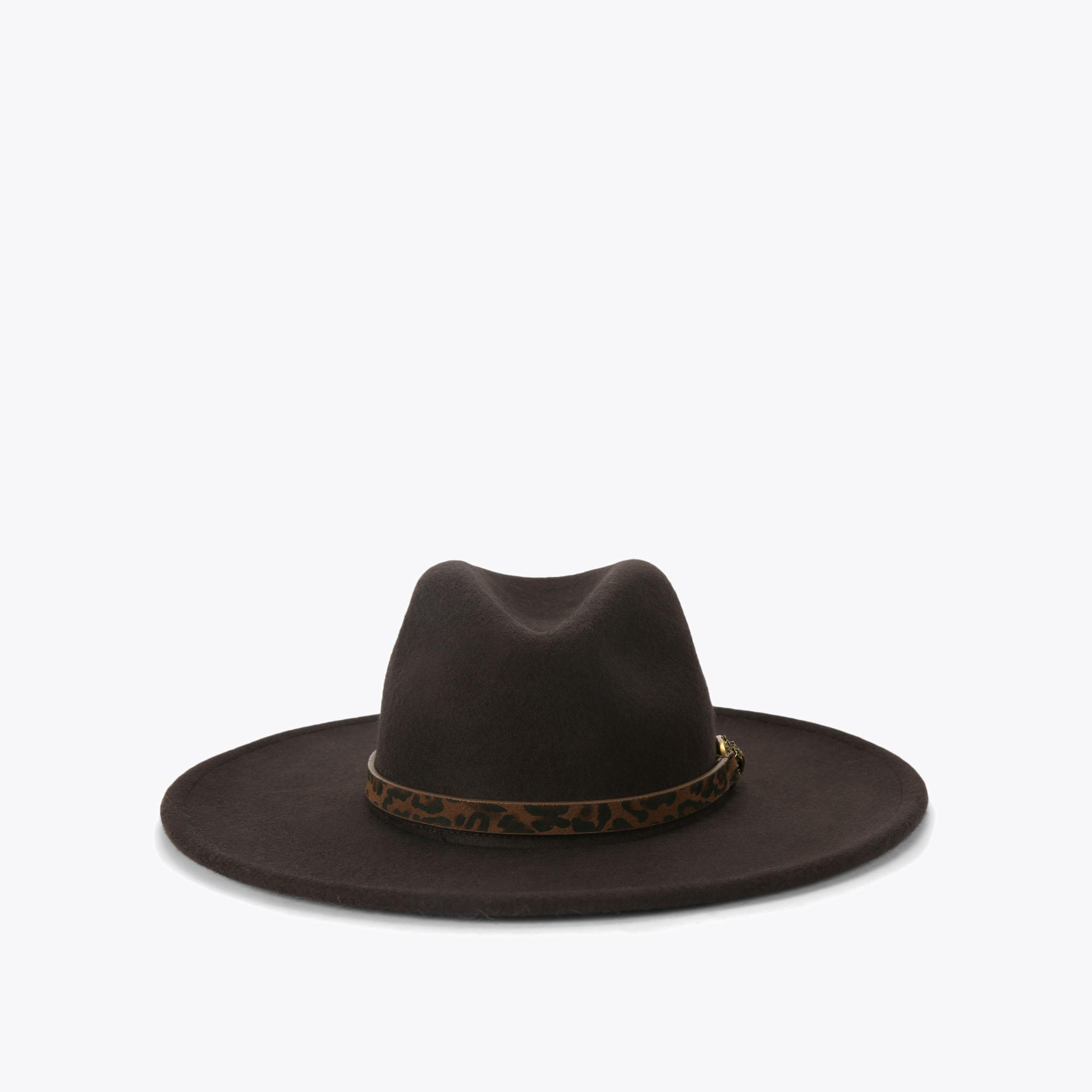 CHELSEA FEDORA Black Brim Fedora Hat by KURT GEIGER LONDON