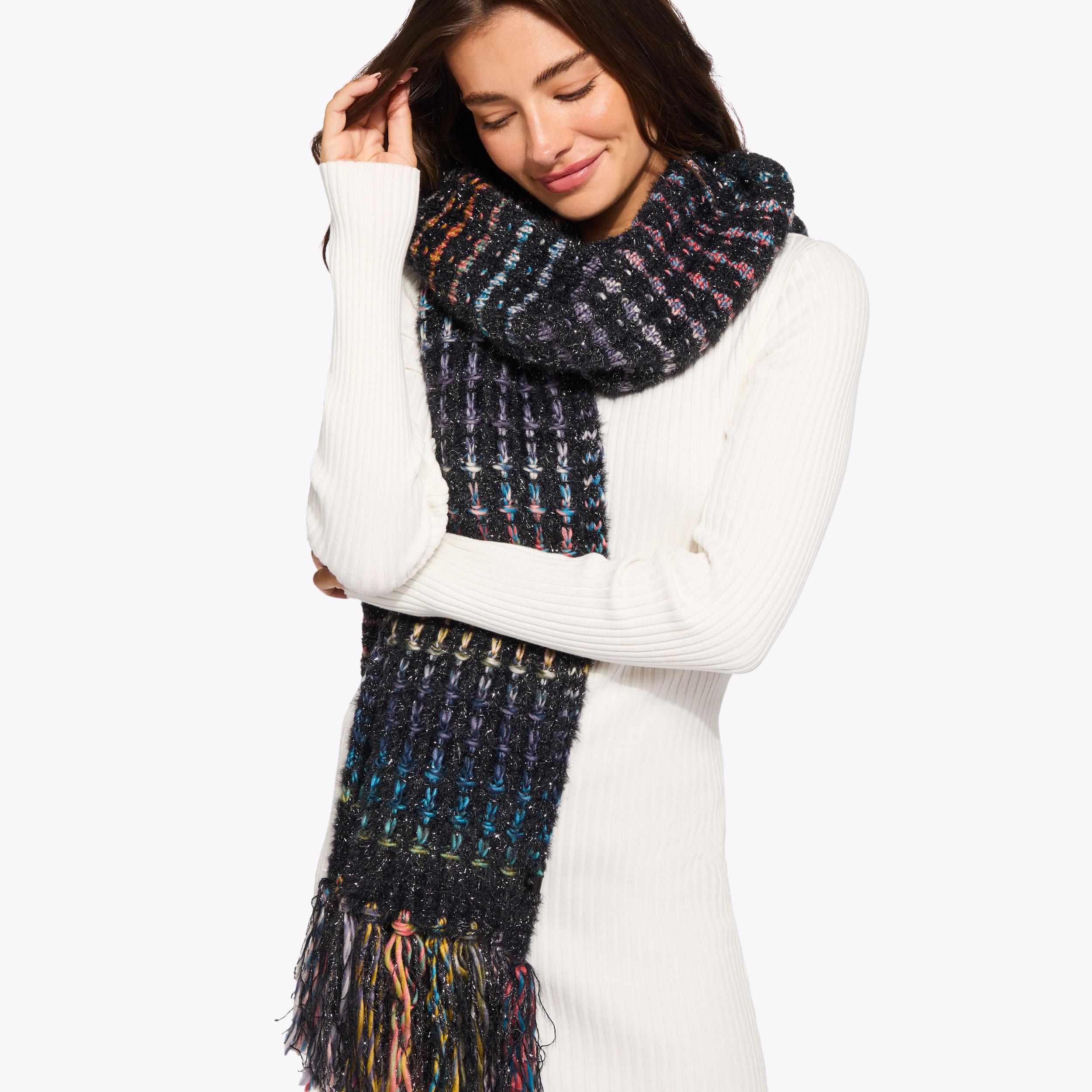 LUREX KNIT SCARF Multi Colour Knitted Scarf by KURT GEIGER LONDON
