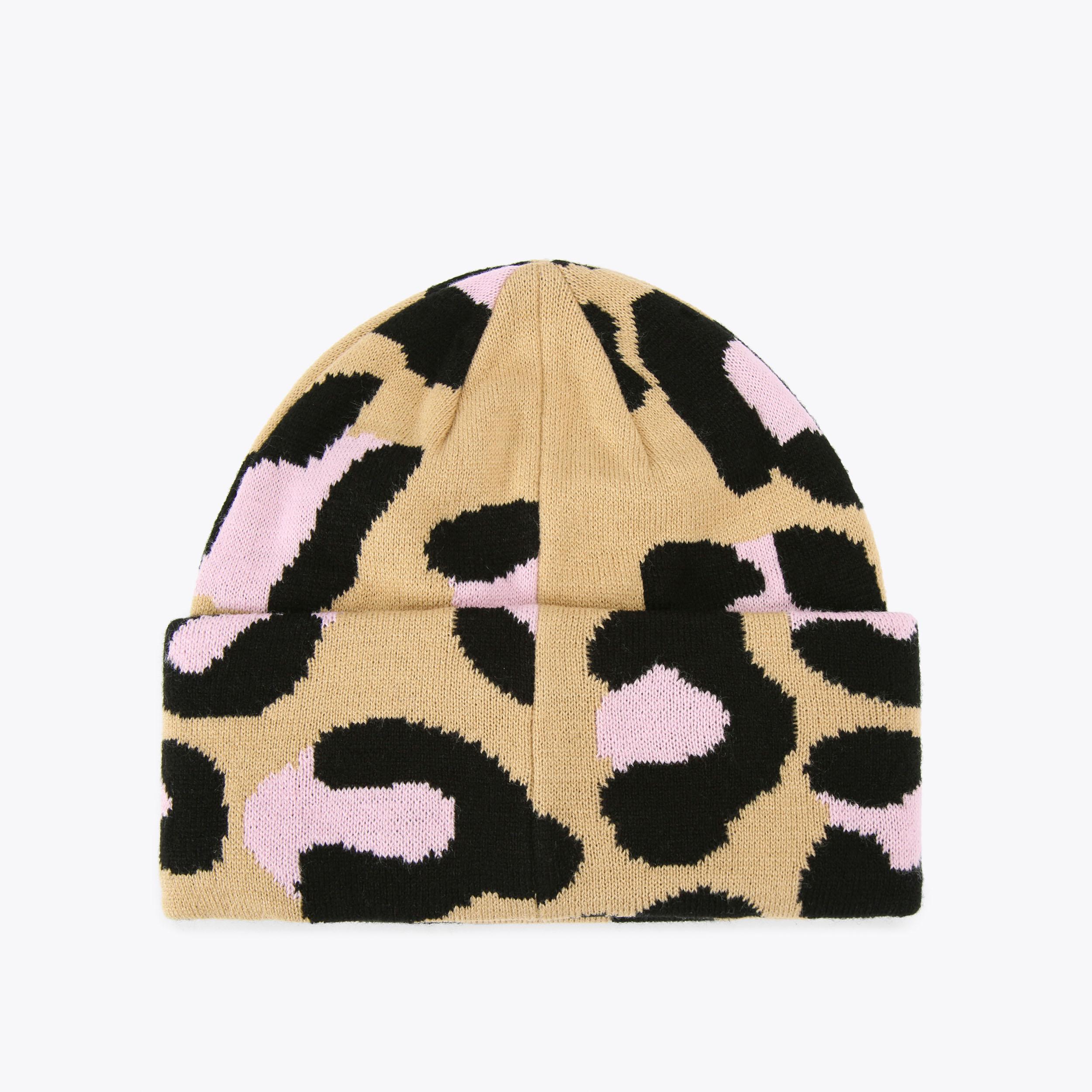 SOUTHBANK BEANIE Leopard Print Knitted Hat by KURT GEIGER LONDON display picture 1