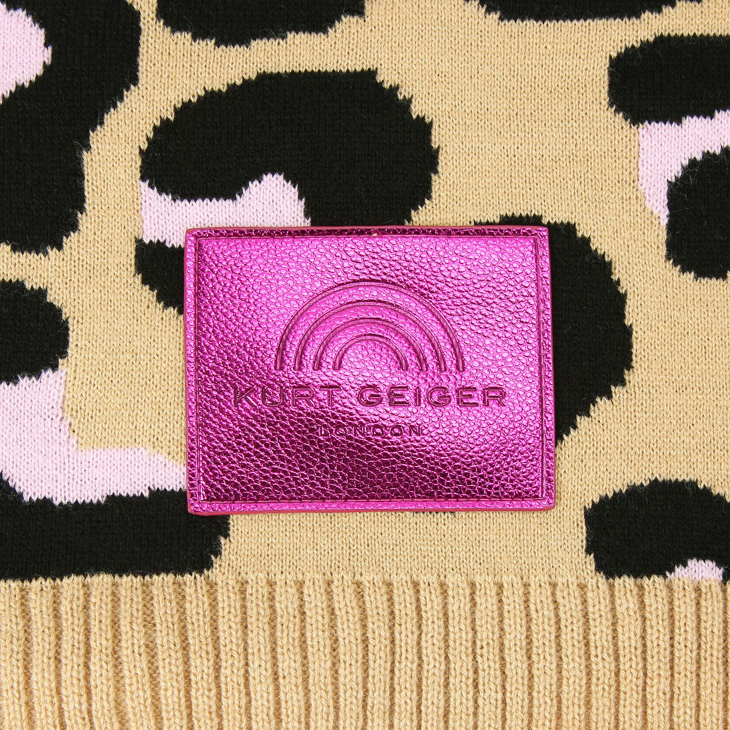 Kurt Geiger Southbank Leopard Beanie, NWT Kurt Geiger London Leopard Cuffed Beanie at Hamilton Place  main image 3