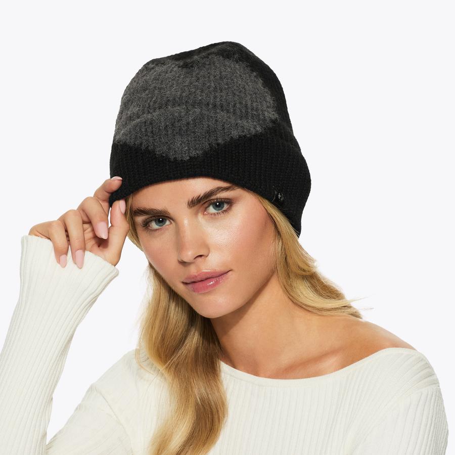 INTASIA HEART BEANIE Black Knitted Beanie by KURT GEIGER LONDON