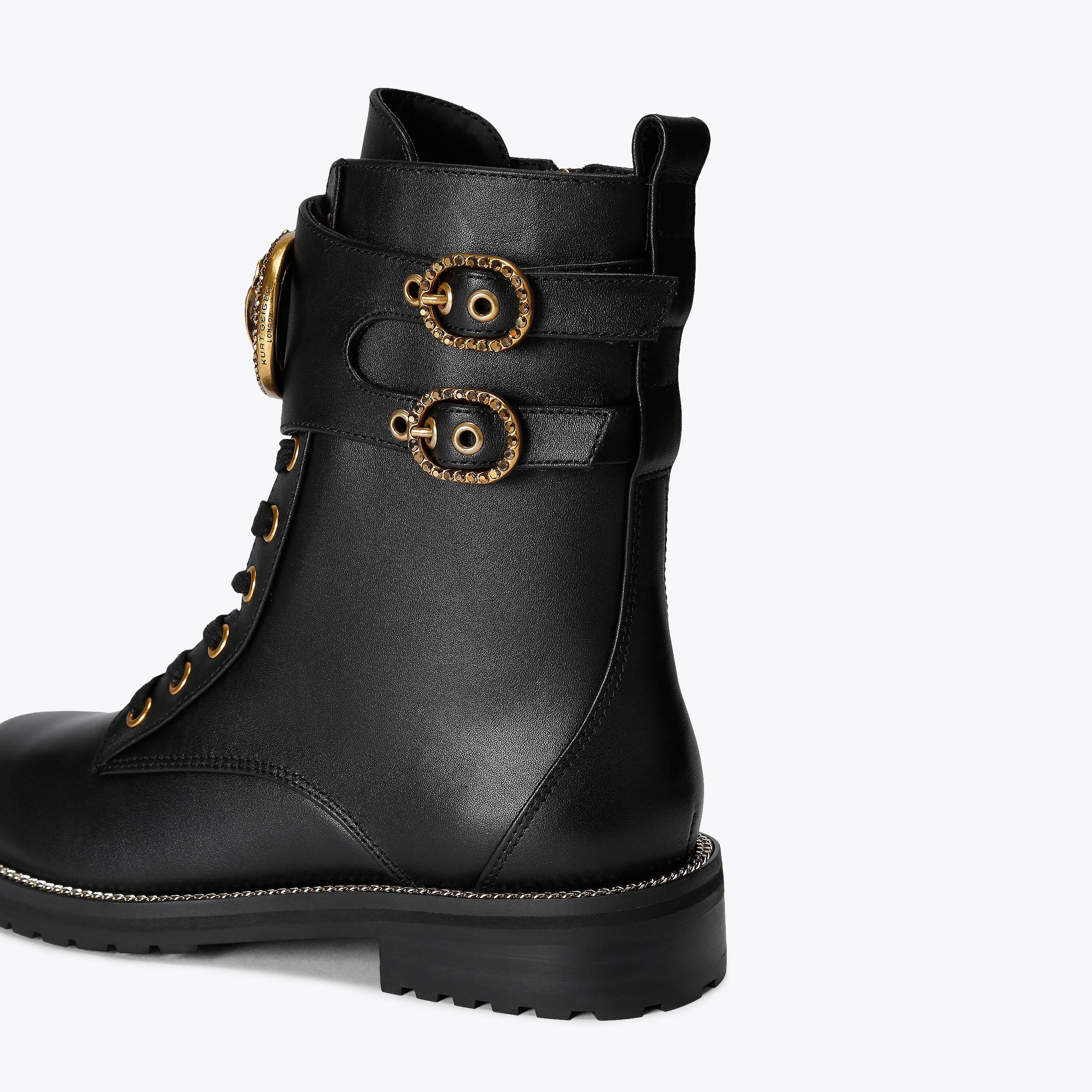 STOOP CHELSEA BIKER Black Chelsea Biker Boot by KURT GEIGER LONDON