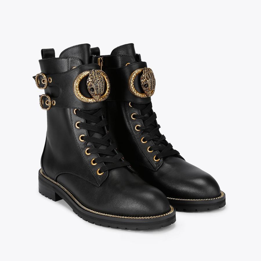 STOOP CHELSEA BIKER Black Chelsea Biker Boot by KURT GEIGER