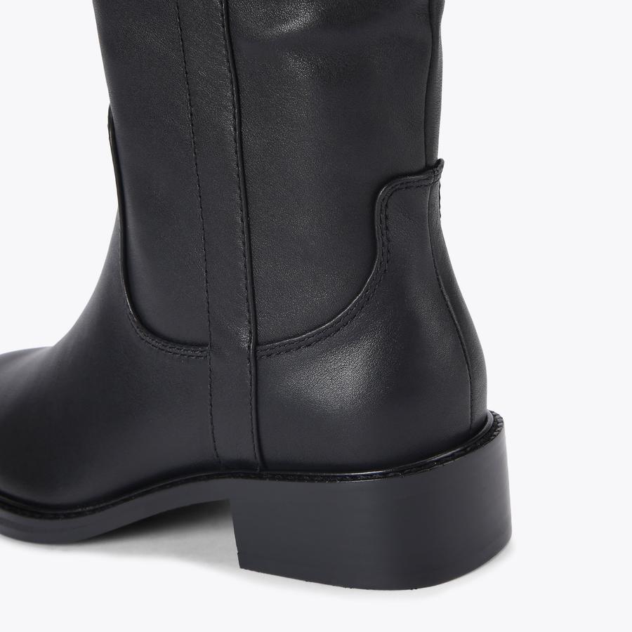 MANSION RIDING BOOT Black Croc Riding Boot by KURT GEIGER LONDON