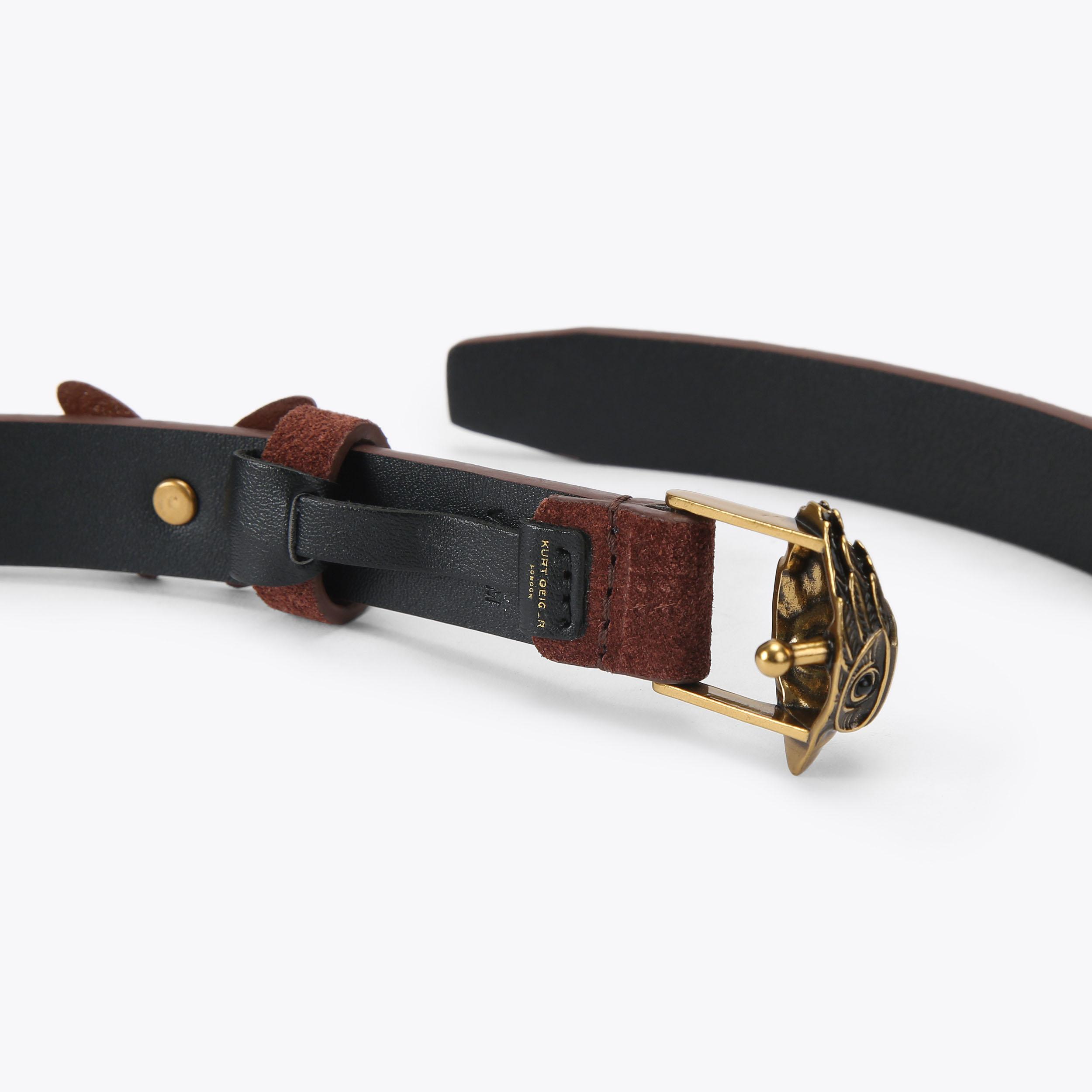 20 EAGLE BELT Brown Eagle Belt by Kurt Geiger London
