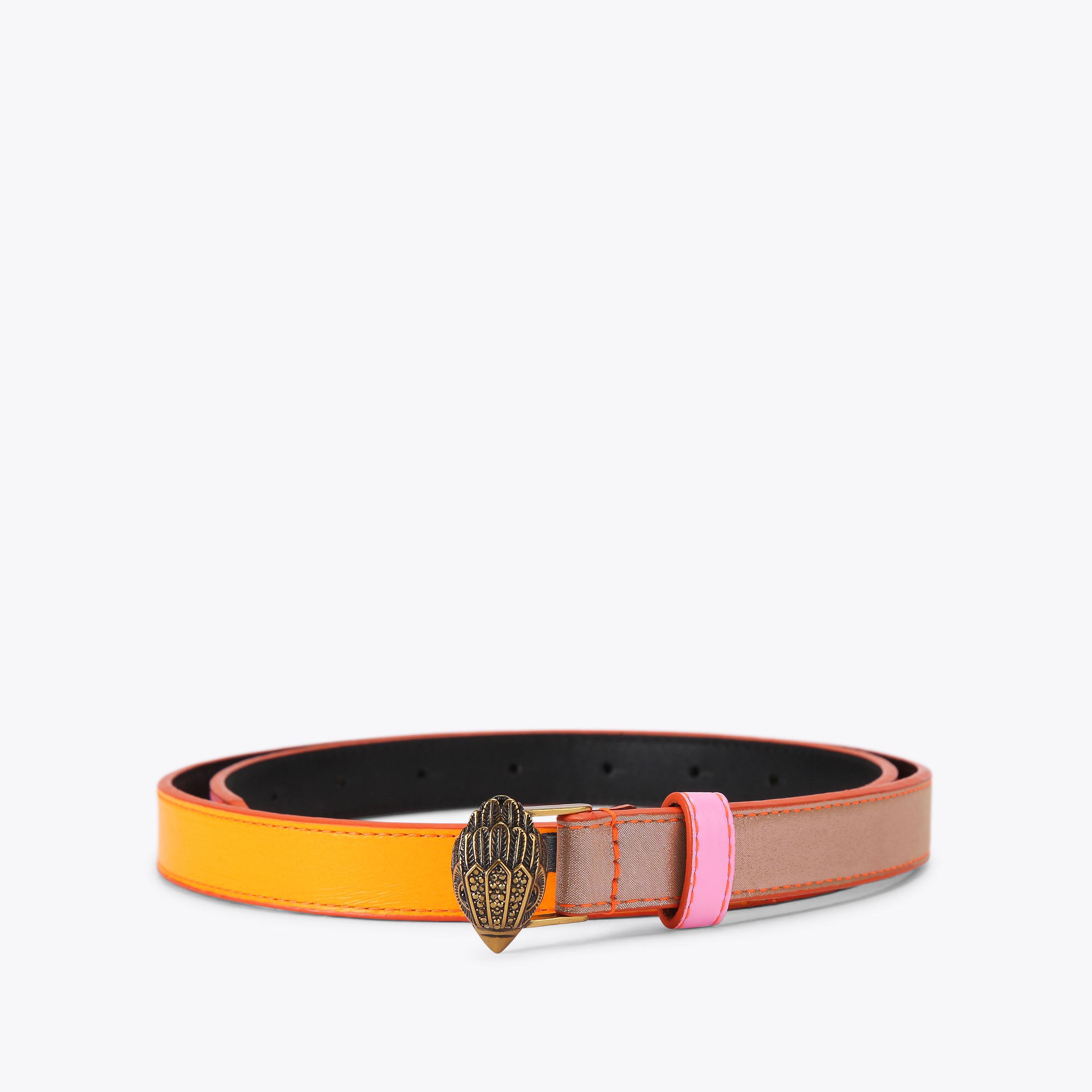 20 EAGLE BELT Orange Pink Wave Belt by Kurt Geiger London