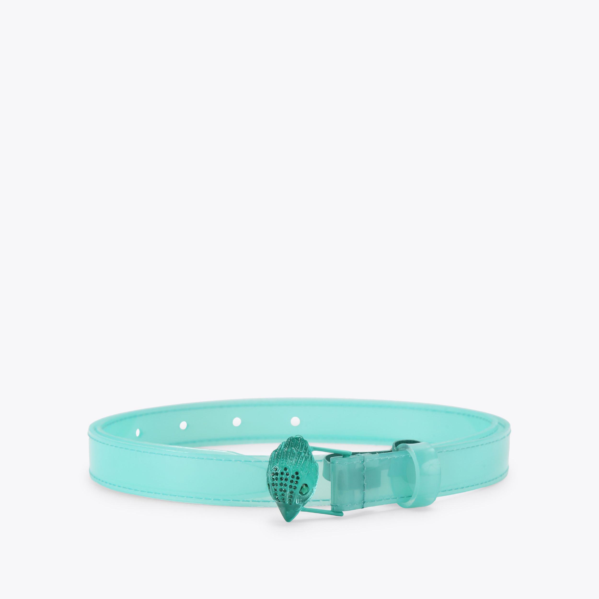 Kurt Geiger London Leather Stretch Belt- Light Blue/Antique Silver Kensington 38 Denim Belt | Denim Belts | Kurt Geiger main image 2