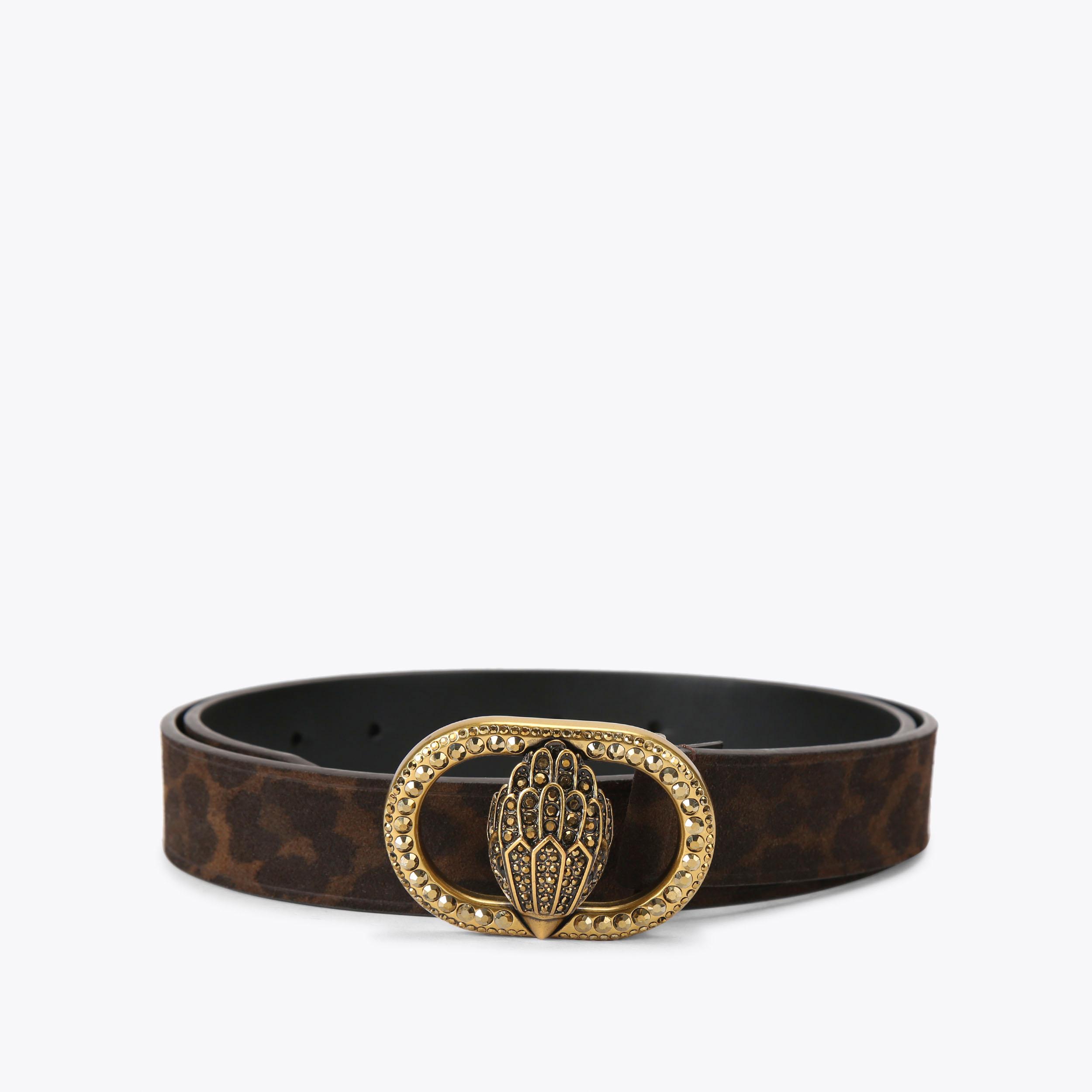 Chelsea Belt - Brown Leather Designer Belt | Kurt Geiger display picture 2