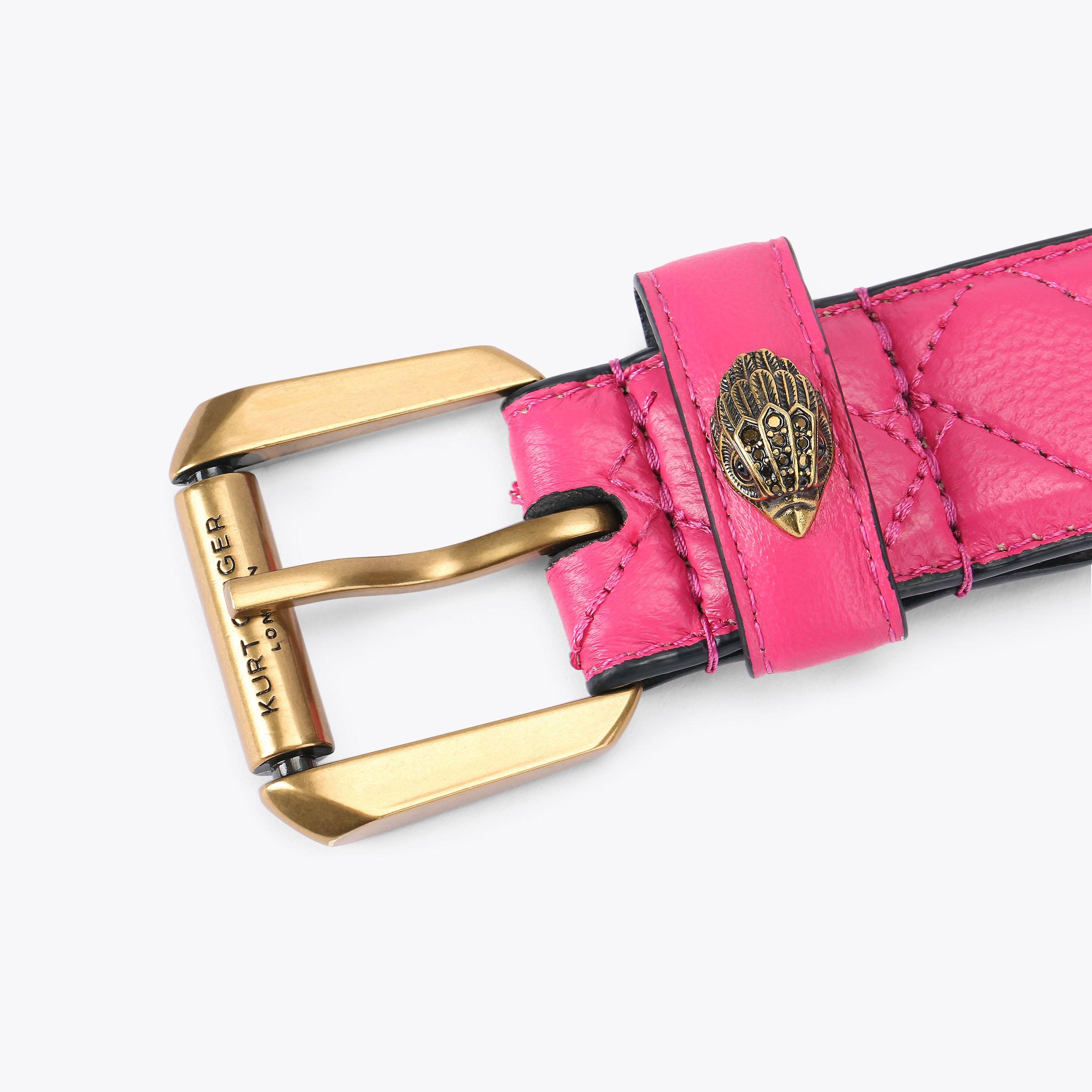 KENSINGTON 30 BELT Bright Pink Leather Belt by KURT GEIGER  display picture 2
