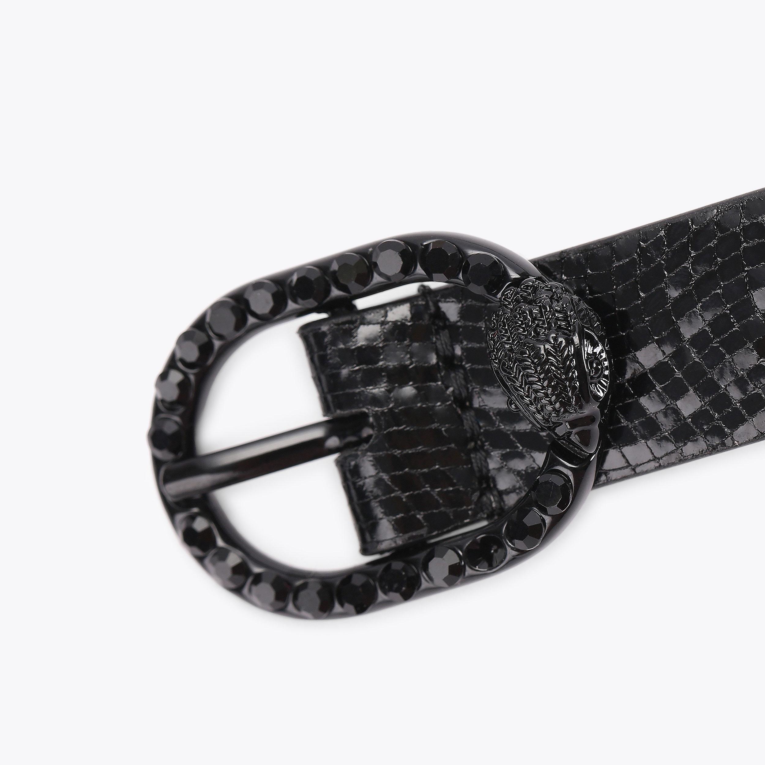 KURT GEIGER LONDON MAYFAIR 18 BELT Green Snake Print Brass Eagle Head L/XL New Mayfair 18 Pink Leather Belt | Kurt Geiger main image 3