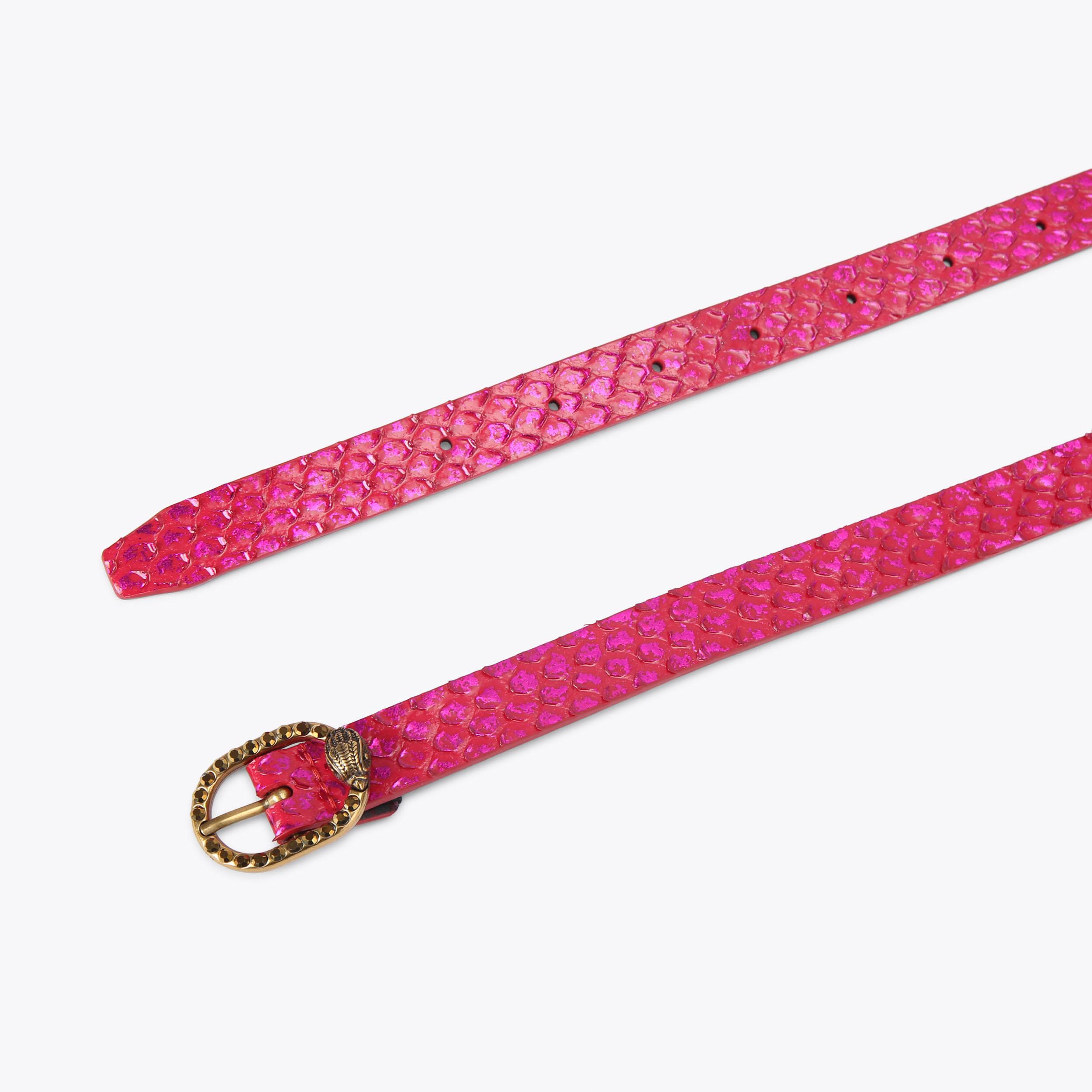 Mayfair 18 Pink Leather Belt | Kurt Geiger