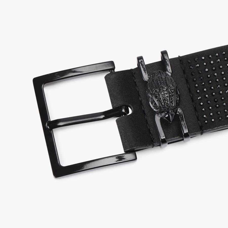 SHOREDITCH GEM 40 BELT Black Crystal Belt by KURT GEIGER LONDON display picture 3