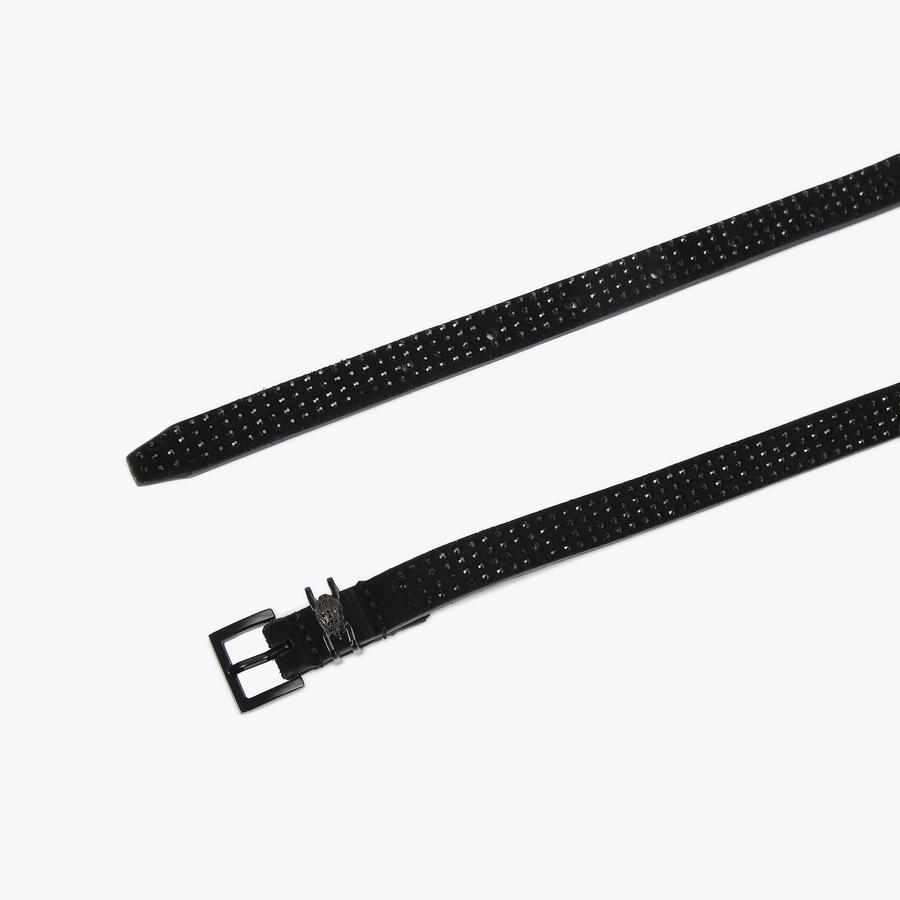SHOREDITCH 15 BELT Black Crystal Belt by KURT GEIGER LONDON