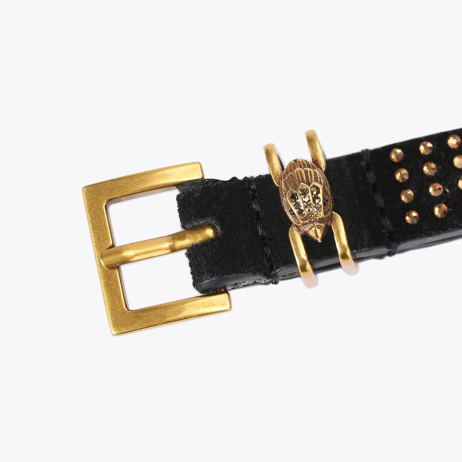 Shoreditch Black Gold Crystal Belt | Kurt Geiger display picture 1