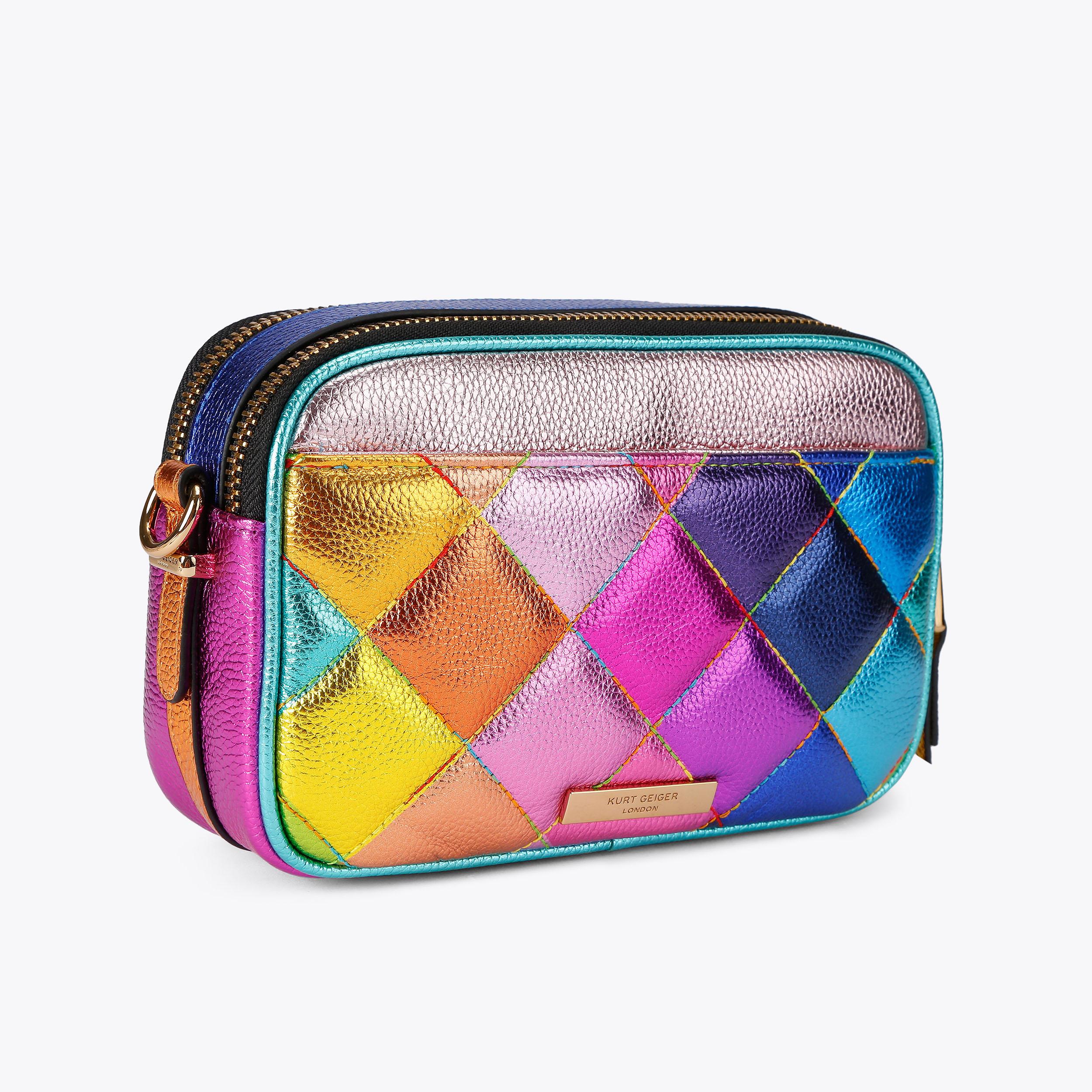 2ZIP KENSINGTON CAMERA P Rainbow Leather Camera Purse by KURT