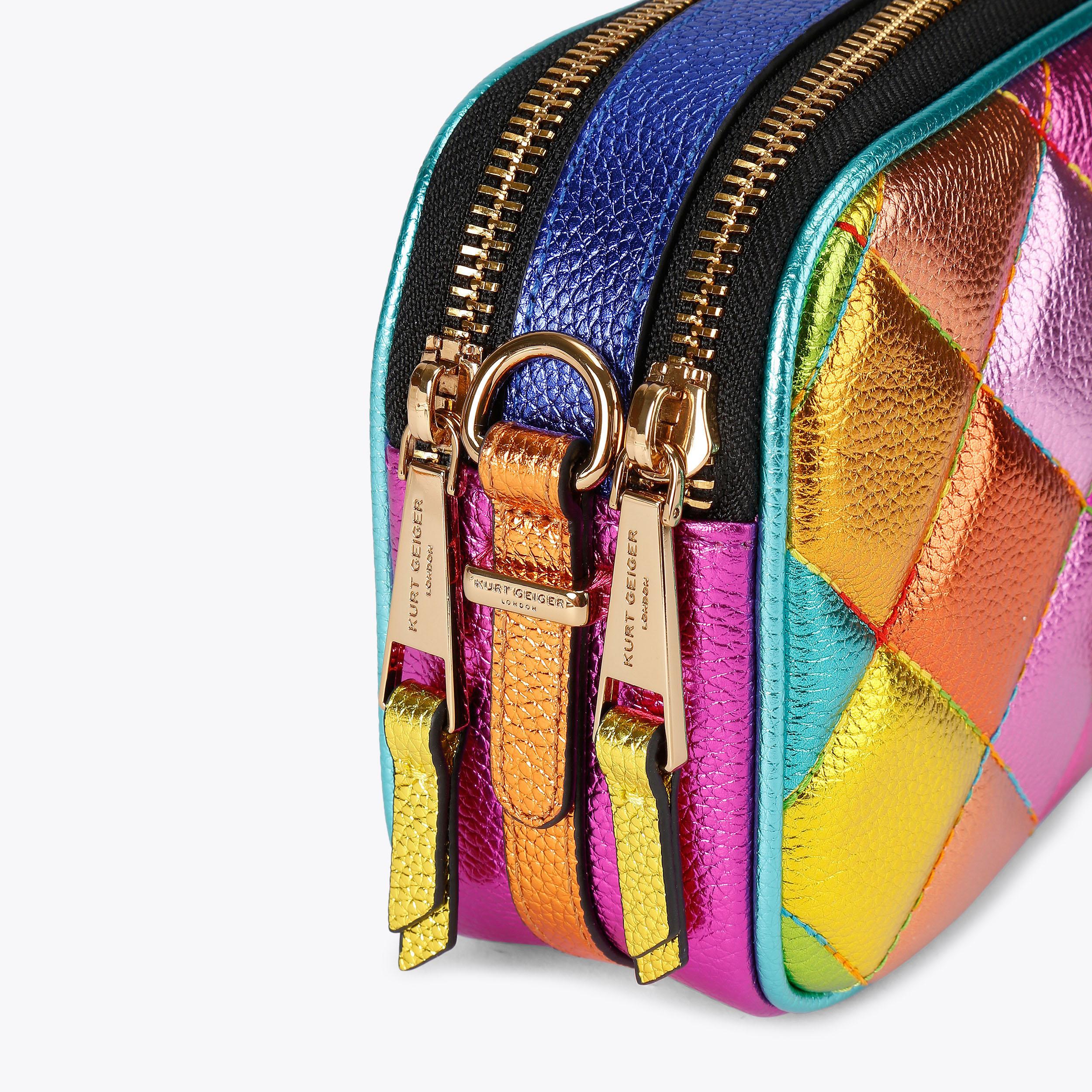 2ZIP KENSINGTON CAMERA P Rainbow Leather Camera Purse by KURT