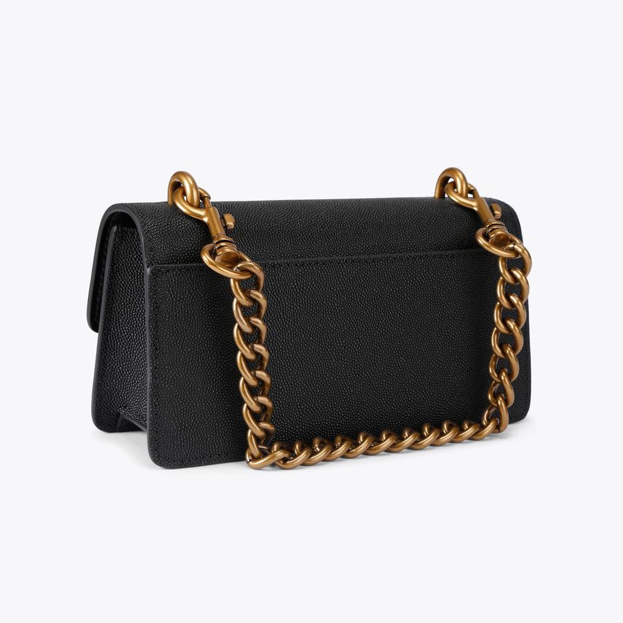 CHELSEA SM EASTW BAG Black Grained Cross Body Bag by KURT GEIGER