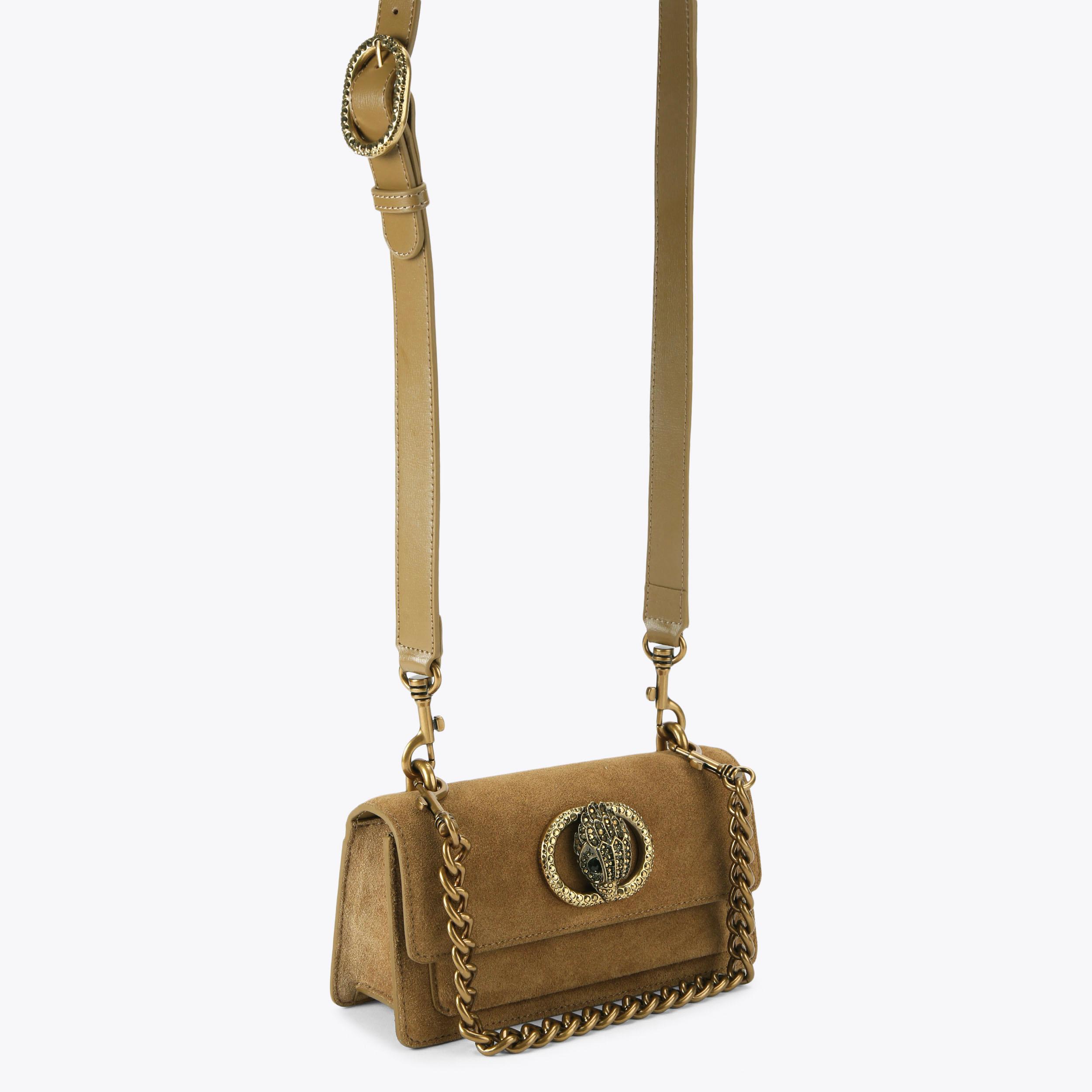 [JILLSTUART]★LEATHER MEDIUM CHEMI BAG CHELSEA SM EASTW BAG Tan Suede Cross Body Bag by KURT GEIGER