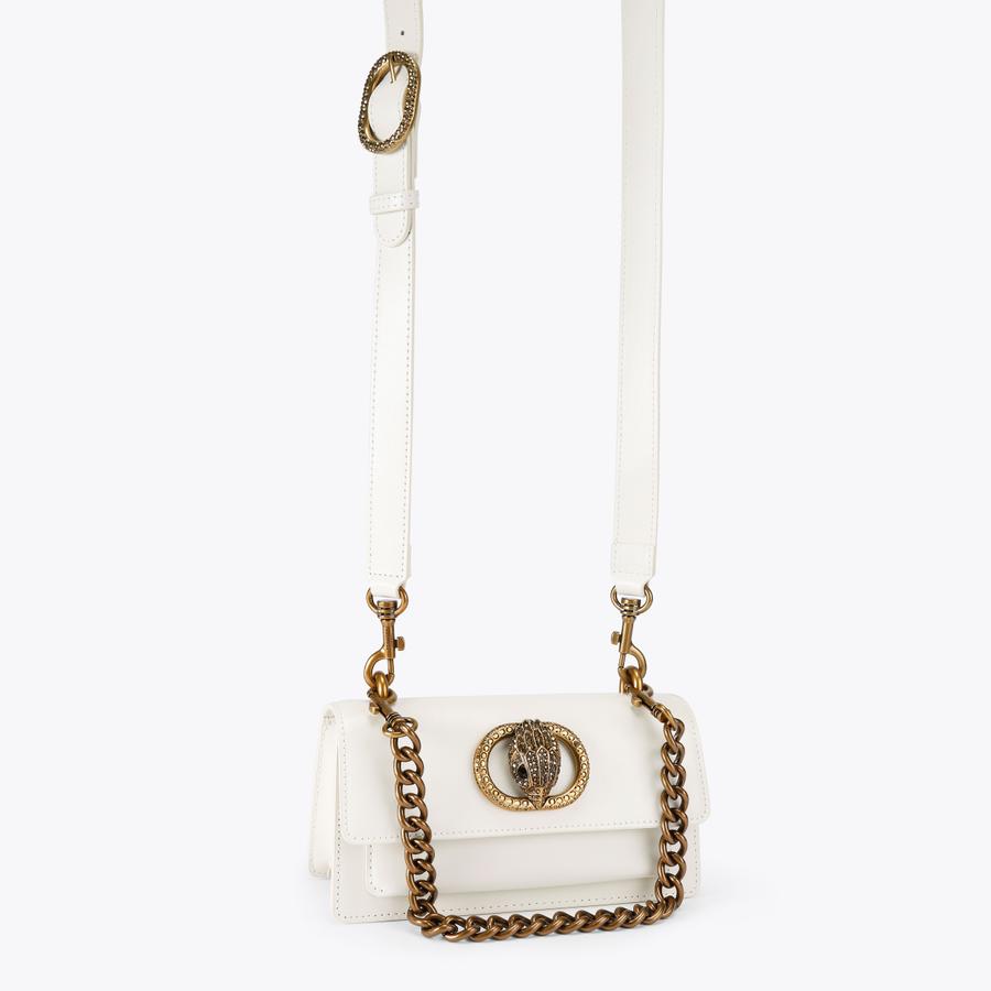 CHELSEA SM EASTW BAG Bone Leather Cross Body Bag by Kurt Geiger London
