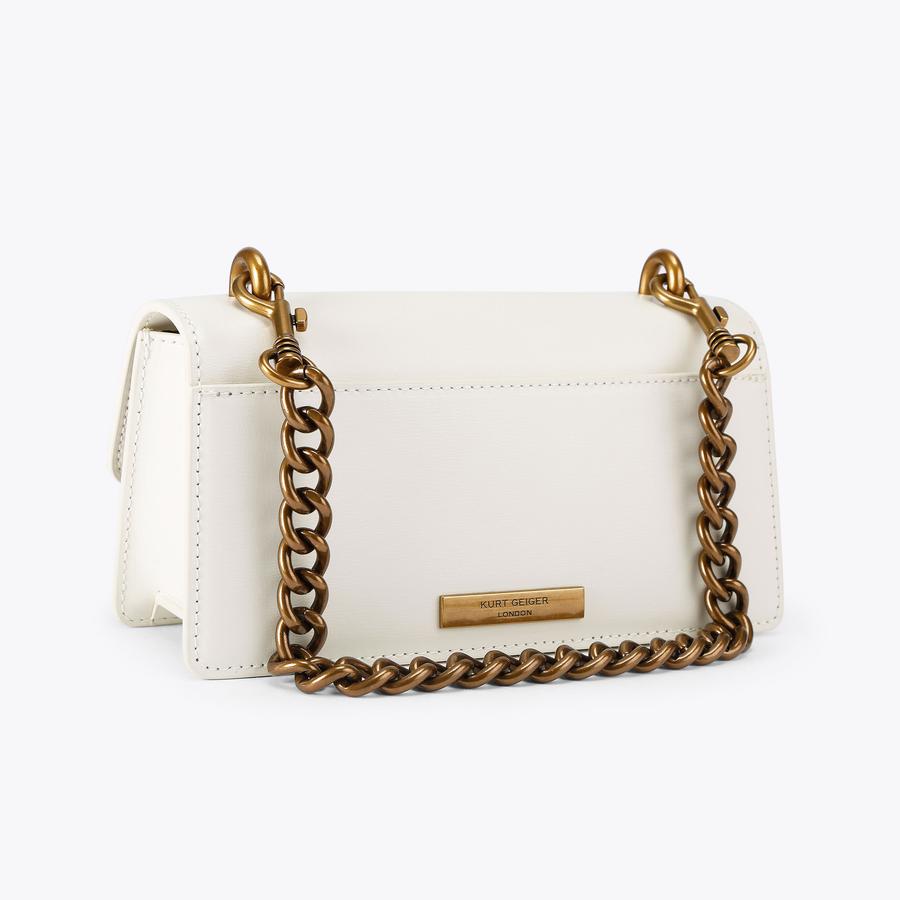 CHELSEA SM EASTW BAG Bone Leather Cross Body Bag by Kurt Geiger London