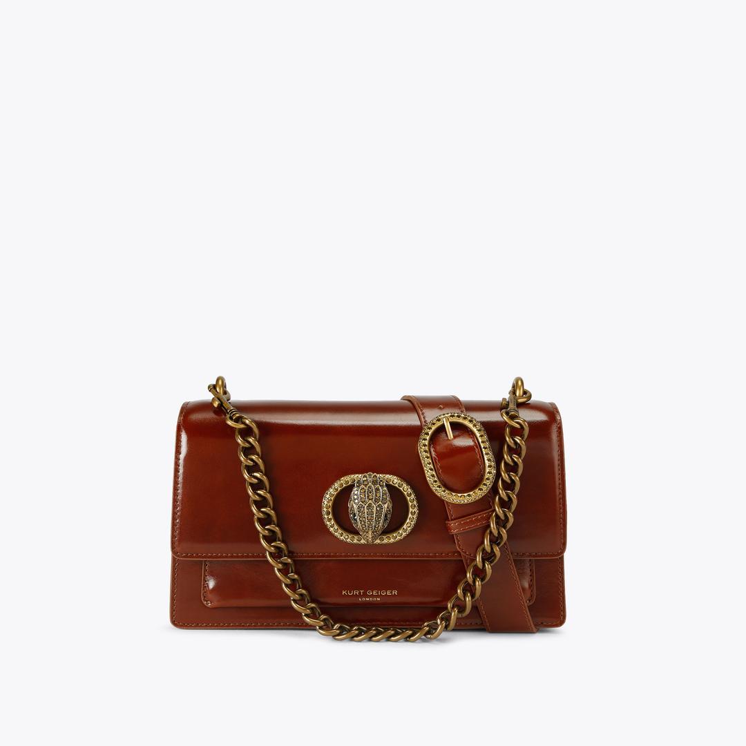 Chelsea Eastw BAG Tan Leather East West Bag By Kurt Geiger London · Kurt Geiger London