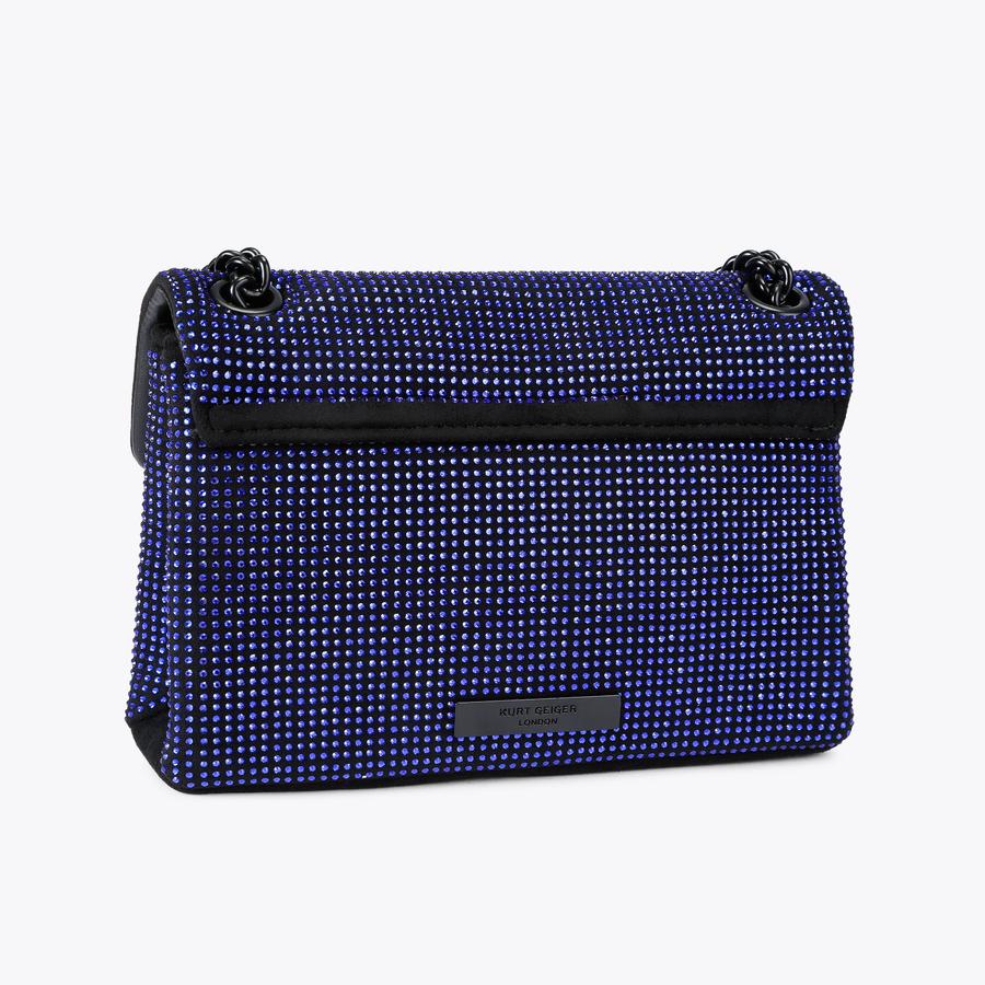 FABRIC MINI KENSINGTON DR Soft Black Crystal Bag by KURT GEIGER LONDON