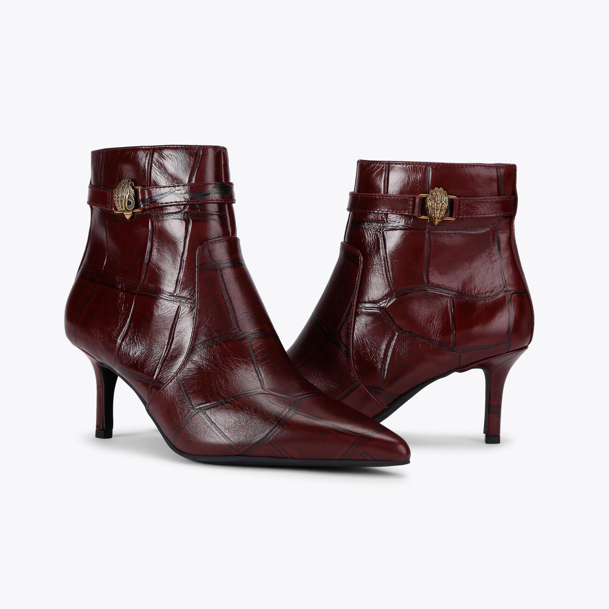 （K26186）カンペール レザー ブーツ 39（約25㎝）ワインレッド kensington-ankle-boot-65-wine-