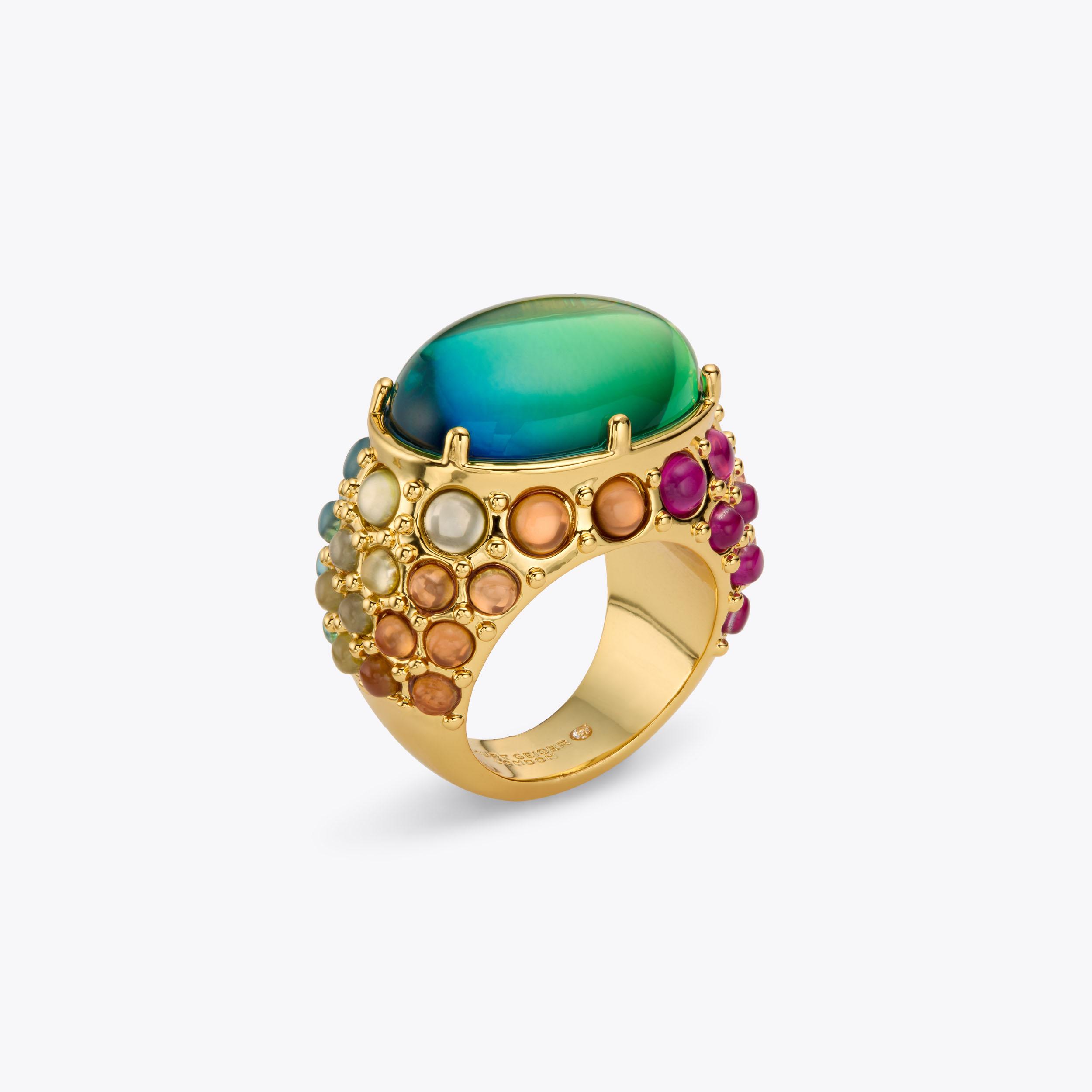【専用】MONDOMONDO DIVA RING 9号 LG OVAL MOOD RING Crystal Mood Ring by KURT GEIGER LONDON