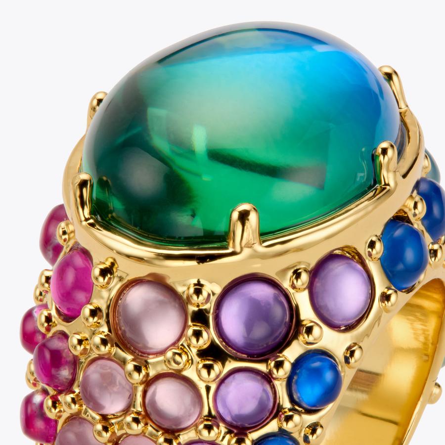LG OVAL MOOD RING Crystal Mood Ring by KURT GEIGER LONDON