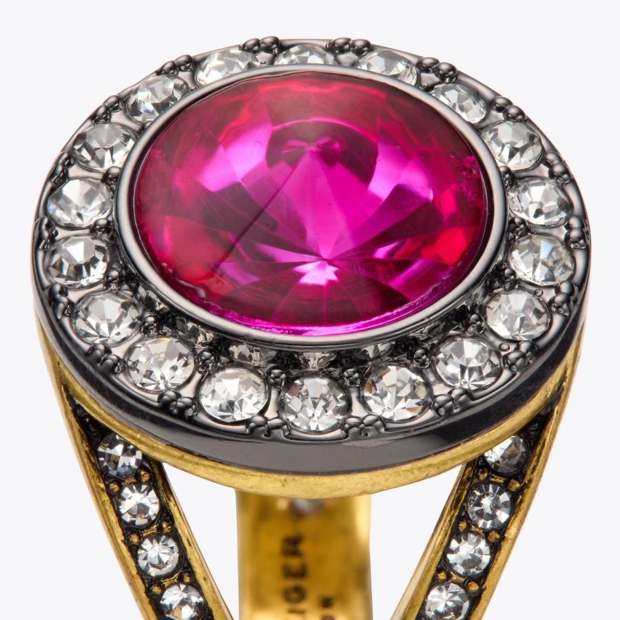 SM OCTAVIA RING Gold Crystal Ring by KURT GEIGER LONDON