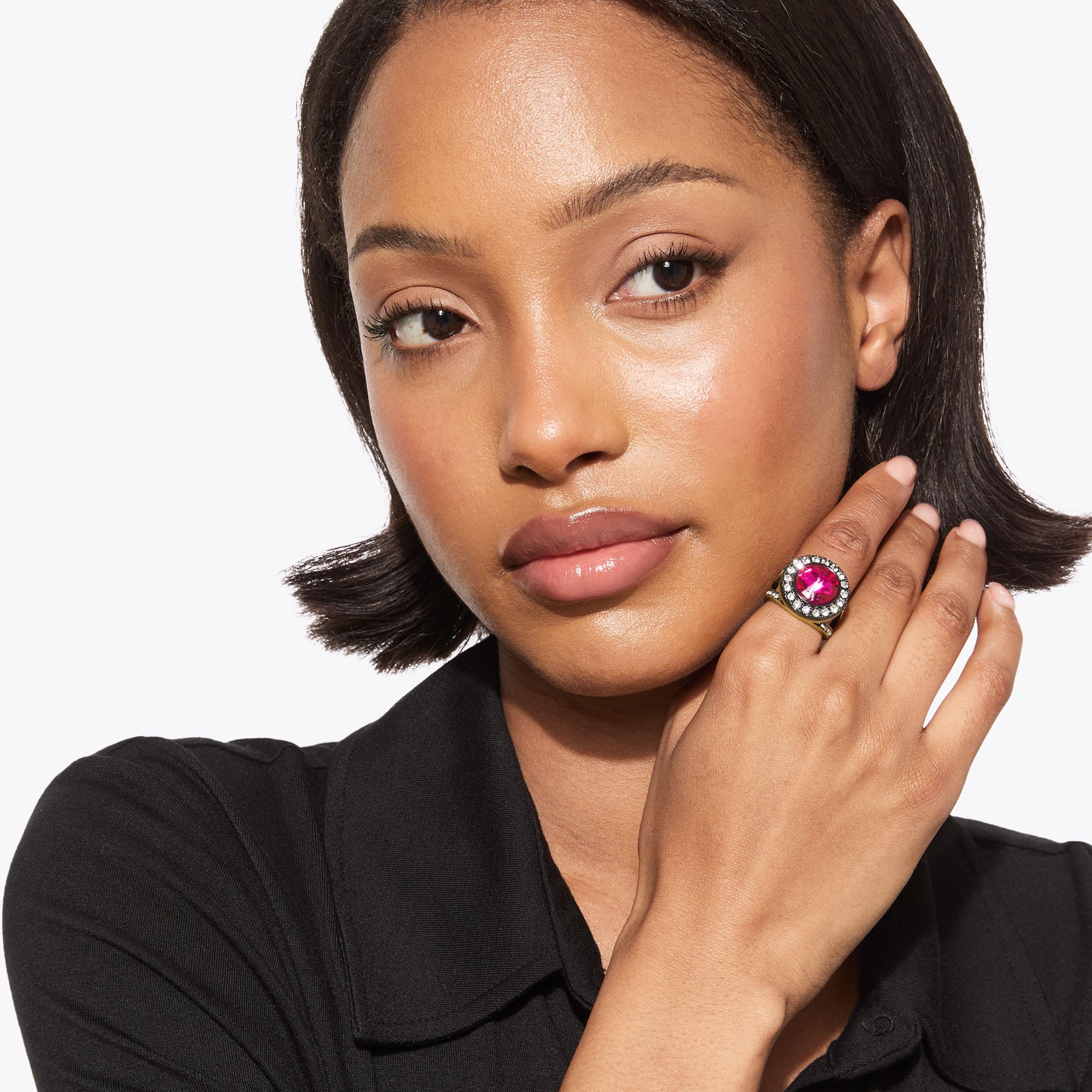 SM OCTAVIA RING Gold Crystal Ring by KURT GEIGER LONDON